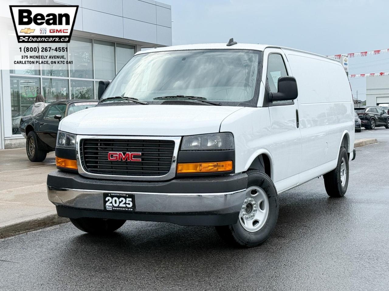 New 2025 GMC Savana 2500 Work Van 4.3L V6, REMOTE START/ENTRY, POWER DRIVER SEAT, AIR CONDITIONING, CRUISE CONTROL, MP3 PLAYER, BLUETOOTH, REAR VISION CAMERA for sale in Carleton Place, ON
