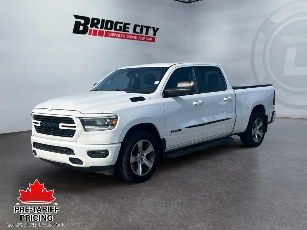 Used 2020 RAM 1500 Sport Leather - 8.4 Screen - Trailer Tow Pkg - Side Steps - Box liner - Vented & Heated Seats for sale in Lethbridge, AB
