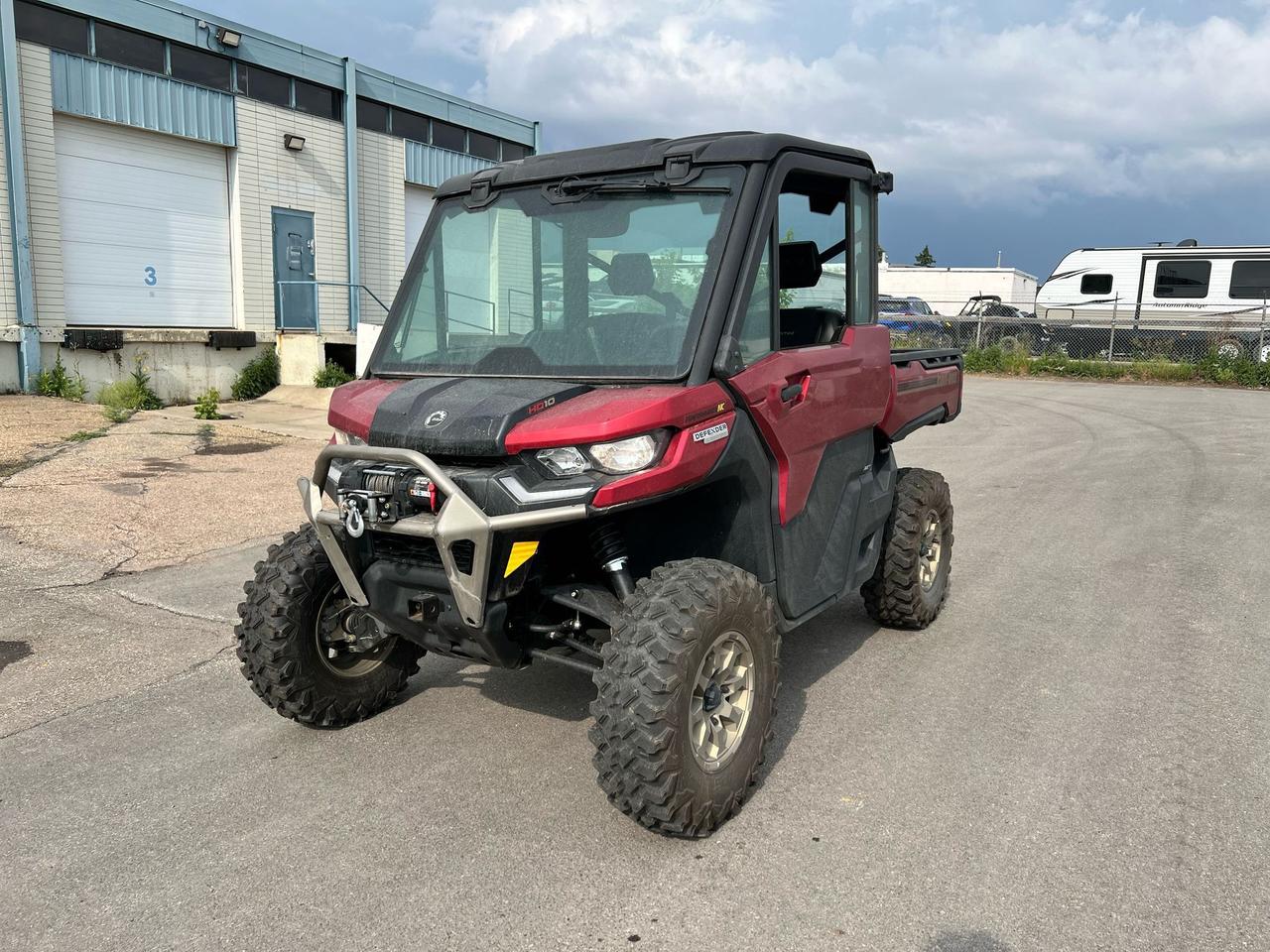 <p data-start=146 data-end=466>The 2024 Can-Am Defender HD10 Limited is built to handle every season with unmatched comfort, power, and utility. Powered by an 82 HP Rotax 976cc V-Twin engine, this workhorse delivers impressive torque and refined performance to get the job done&mdash;whether youre hauling gear, plowing snow, or heading deep into the bush.</p><p data-start=146 data-end=466>&nbsp;</p><p data-start=468 data-end=922>Purpose-built for serious utility and year-round use, the Limited edition features a fully enclosed cab with heating, ventilation, and air conditioning (HVAC), along with power windows, a tilt-up windshield with wiper and washer, and sound-deadening insulation for a quieter ride. With arched A-arms, 14&rdquo; of ground clearance, and 30&rdquo; XPS Trac Force tires on 14&rdquo; aluminum wheels, the Defender HD10 Limited handles rugged terrain and tough tasks with ease.</p><p data-start=468 data-end=922>&nbsp;</p><p data-start=924 data-end=1284>This 3-seater also comes equipped with a 4,500-lb winch, full skid plate protection, premium VERSA-PRO bolstered seats, and a 1,000-lb cargo box with a power tilt bed. Inside, you&rsquo;ll find a wide digital display, tilt steering, USB ports, and over 11 gallons of integrated storage&mdash;all designed to keep you comfortable and in control from jobsite to backcountry.</p><p data-start=131 data-end=490>&nbsp;</p><p data-start=1286 data-end=1476 data-is-last-node= data-is-only-node=>Call or message us today to learn more about financing, trade-ins, or delivery across Canada. The 2024 Defender HD10 Limited&mdash;work harder, ride farther, and stay comfortable in any condition.</p>