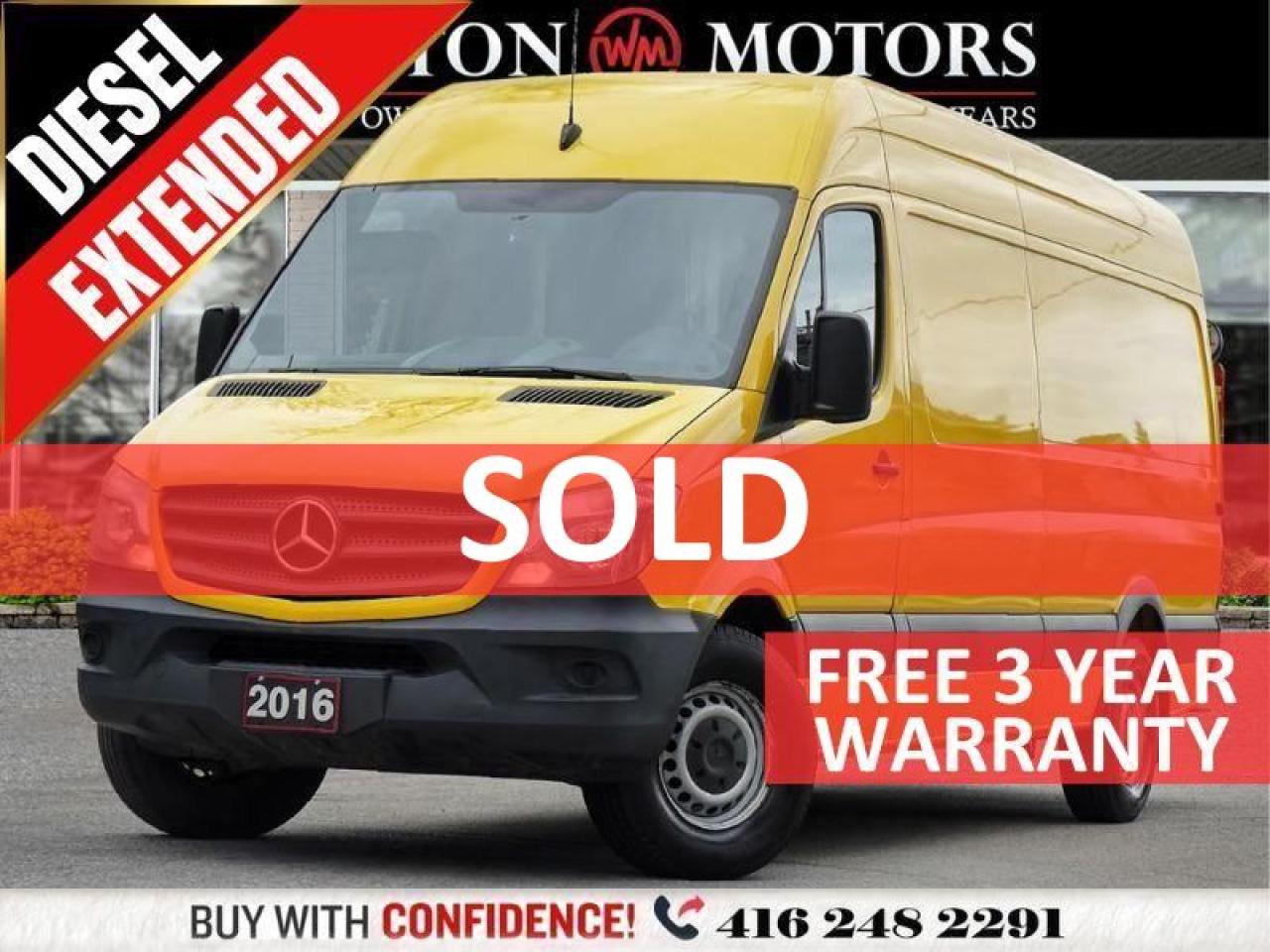 2016 Mercedes-Benz Sprinter EXT*SHELVING*REV-CAM*DIESEL*HIGH ROOF*POWER WINDOW