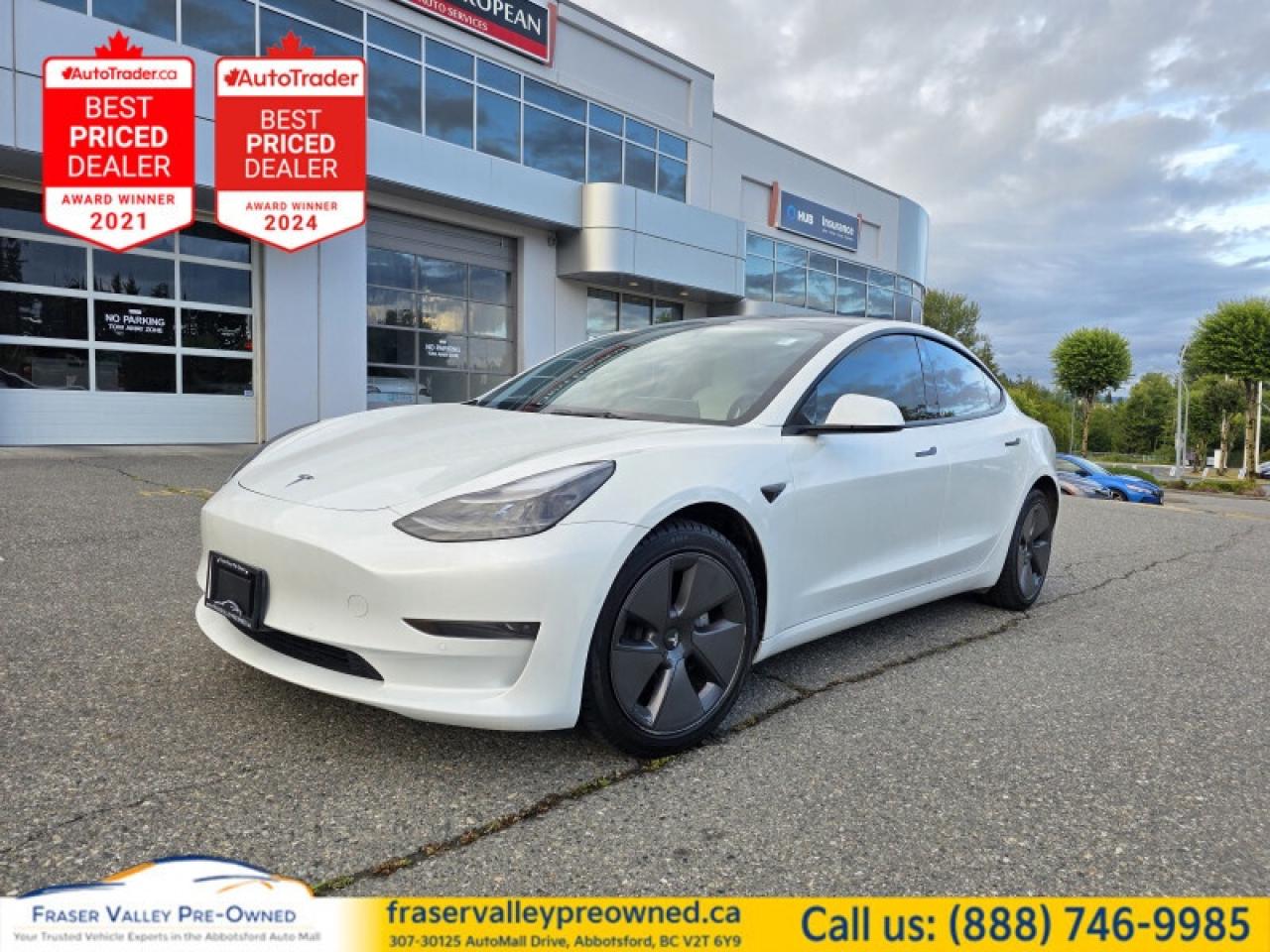 Used 2022 Tesla Model 3 Standard Range Plus RWD  - Fast Charging - $143.32 for sale in Abbotsford, BC