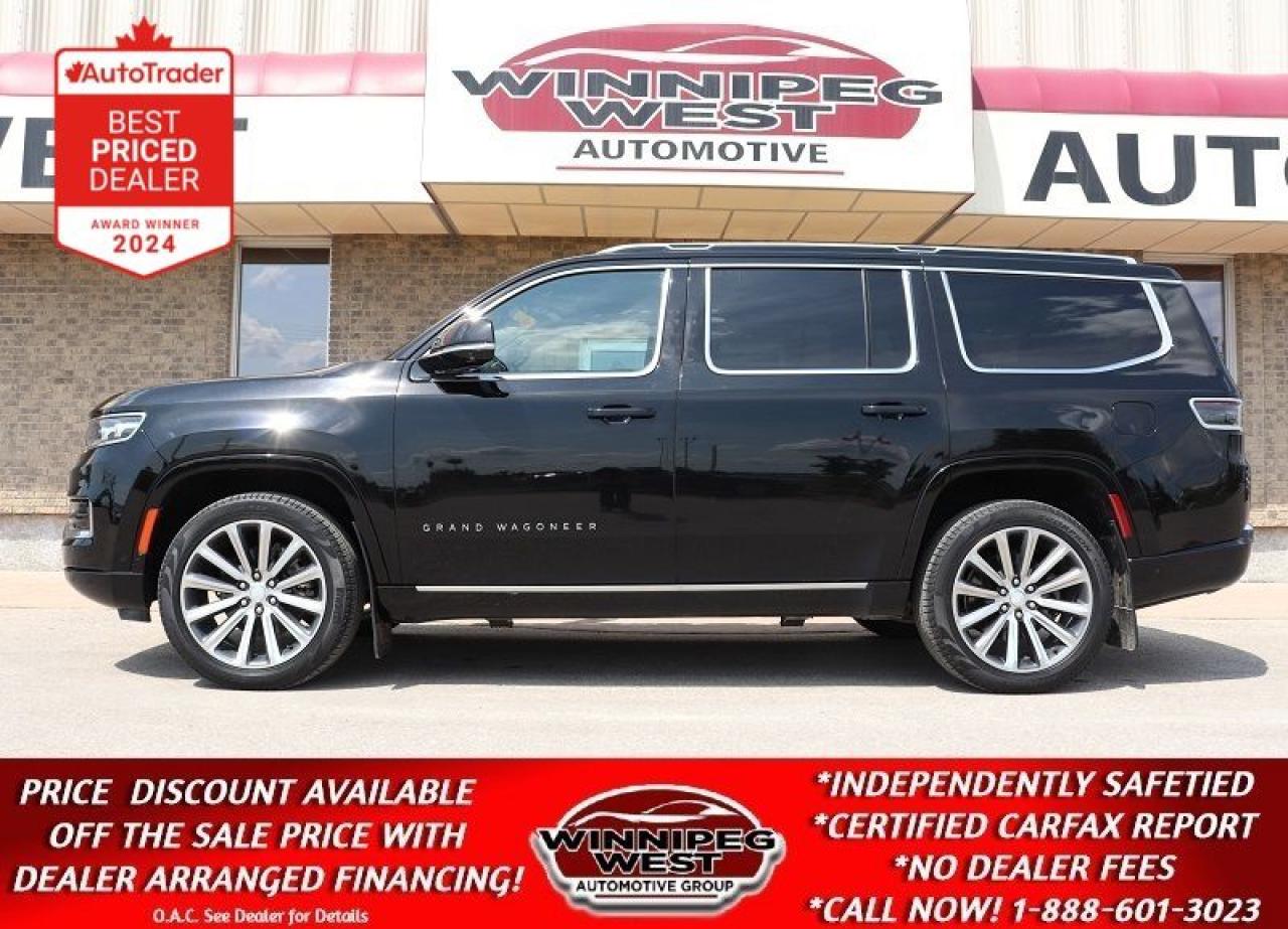 Used 2022 Jeep Grand Wagoneer 6.4L HEMI 4X4, ALL OPTIONS, STUNNING, SHOWS AS NEW for sale in Headingley, MB