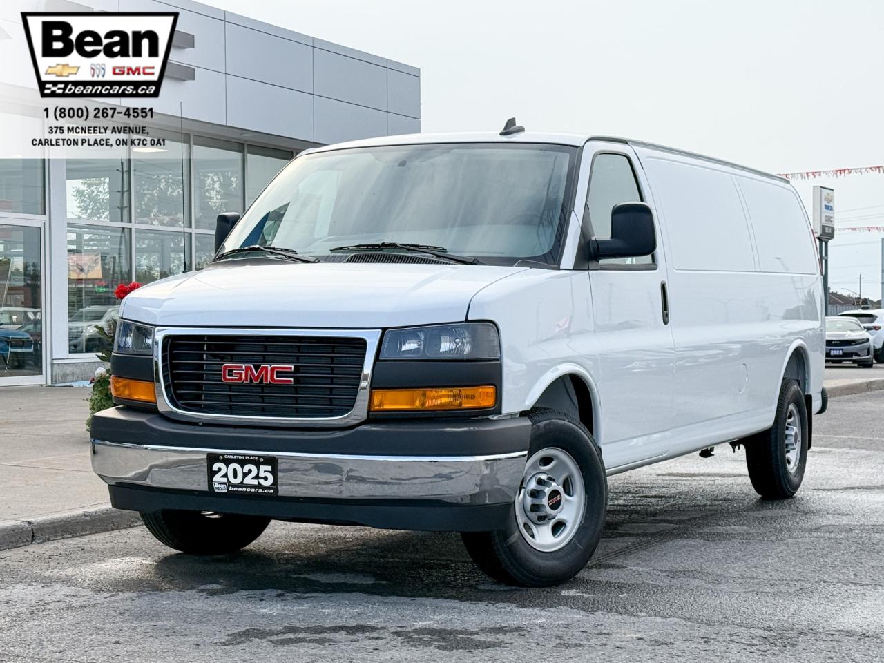 New 2025 GMC Savana 2500 Work Van 4.3L V6, REMOTE START/ENTRY, POWER DRIVER SEAT, AIR CONDITIONING, CRUISE CONTROL, MP3 PLAYER, BLUETOOTH, REAR VISION CAMERA for sale in Carleton Place, ON