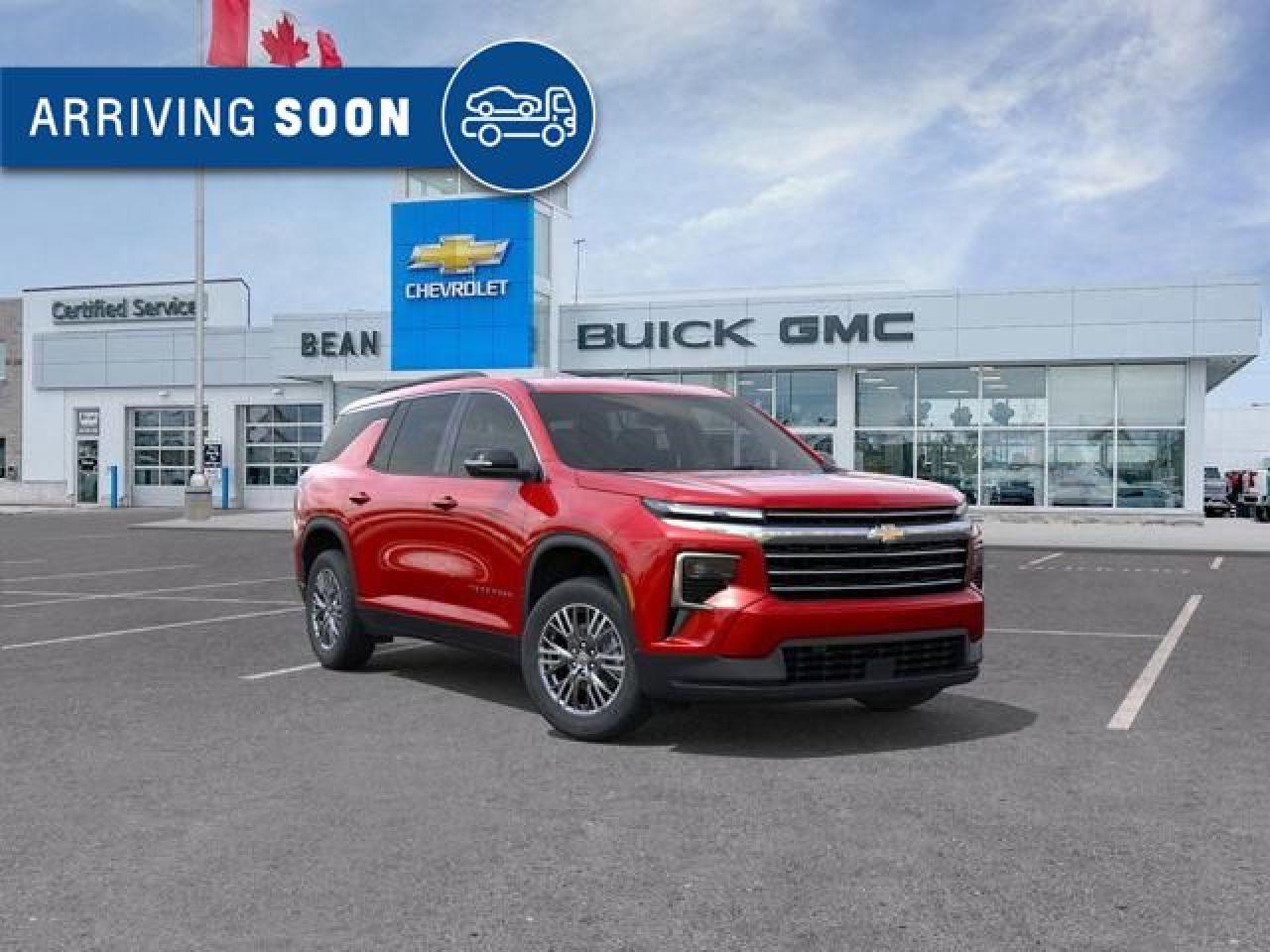 New 2025 Chevrolet Traverse LT 2.5L 4 CYL WITH REMOTE START/ENTRY, HEATED SEATS, HEATED STEERING WHEEL, POWER LIFTGATE, HD SURROUND VISION, APPLE CARPLAY AND ANDROID AUTO for sale in Carleton Place, ON