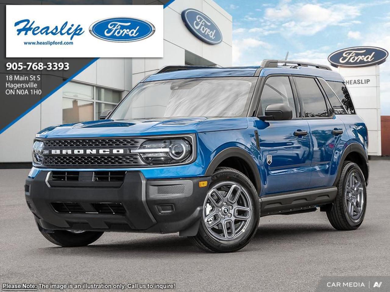 <p>Looking for adventure? Then check out this brand-new 2025 Ford Bronco Sport Big Bend 4x4, ready to take on any terrain! This rugged SUV, available now at Heaslip Ford, is painted in a head-turning Velocity Blue Metallic, making a bold statement wherever you go. With its versatile design and 4-wheel drive capability, the Bronco Sport is perfect for both city commutes and weekend getaways.</p>
<p>Inside, youll find a comfortable cabin designed for practicality and ease. The cloth seats with easy-clean material ensure that spills and messes are no match for your active lifestyle. Under the hood, the efficient 1.5L EcoBoost engine provides a perfect balance of power and fuel economy, paired with an 8-speed automatic transmission for smooth shifting.</p>
<p>Here are five features that make this Bronco Sport stand out:</p>
<ul>
<li><strong>Velocity Blue Metallic:</strong> Turn heads with this eye-catching exterior colour.</li>
<li><strong>4x4 Capability:</strong> Conquer any road or trail with confidence.</li>
<li><strong>Easy-Clean Interior:</strong> Designed for your active lifestyle.</li>
<li><strong>1.5L EcoBoost Engine:</strong> Experience a perfect balance of power and efficiency.</li>
<li><strong>Automatic Transmission:</strong> Enjoy smooth and effortless driving.</li>
</ul>
<p><strong><em>Powered by AutoIntelligence™</em></strong>
Vehicle information has been generated using artificial intelligence and is provided for informational purposes only. While efforts are made to ensure accuracy, please confirm all details directly with the dealer.</p>
