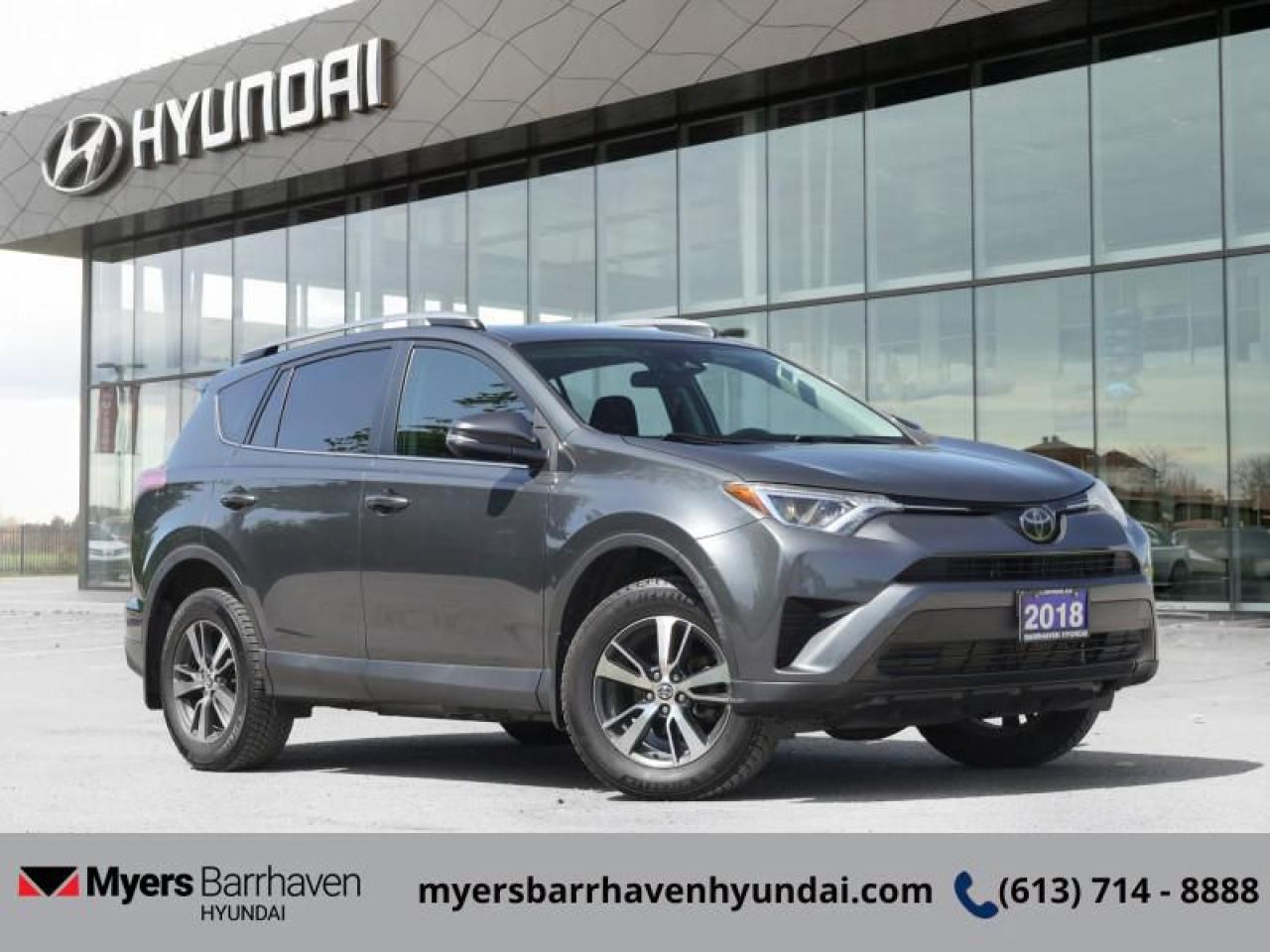 <b>Heated Seats,  Bluetooth,  Aluminum Wheels,  Adaptive Cruise Control,  Remote Keyless Entry!</b><br> <br>  Compare at $23676 - Our Price is just $22986! <br> <br>   With a finely refined formula of efficiency, style, optional packages and practicality, the 2018 Toyota RAV4 is once again the leader on the SUV list. This  2018 Toyota RAV4 is for sale today. <br> <br>A well rounded interior package and a proven formula for off road and on road capabilities, the 2018 Toyota RAV4 is setting benchmarks in the compact SUV segment. Numerous optional extras have been made as standard and the safety features are some of the most advanced to date. This 2018 Toyota RAV4 is simply a well built quality SUV that religiously follows Toyotas reliability reputation.This  SUV has 87,910 kms. Its  grey in colour  and is completely accident free based on the <a href=https://vhr.carfax.ca/?id=hOKnv8EV3Qr211r3C/QtNJ8n7dThH1sc target=_blank>CARFAX Report</a> . It has an automatic transmission and is powered by a  176HP 2.5L 4 Cylinder Engine.  It may have some remaining factory warranty, please check with dealer for details. <br> <br> Our RAV4s trim level is AWD LE. This stylish 2018 Toyota RAV4 AWD brings a whole lot to the table with standard features such as aluminum wheels, roof rack rails, 6 speaker stereo with a 6.1 inch display, Bluetooth and USB integration, heated front seats, power windows front and rear, distance pacing cruise control, air conditioning, back up camera, forward collision warning, lane keeping assist and lane departure warning. This vehicle has been upgraded with the following features: Heated Seats,  Bluetooth,  Aluminum Wheels,  Adaptive Cruise Control,  Remote Keyless Entry. <br> <br/><br> Buy this vehicle now for the lowest bi-weekly payment of <b>$176.80</b> with $2299 down for 72 months @ 8.99% APR O.A.C. ( Plus applicable taxes -  & fees   ).  See dealer for details. <br> <br>*LIFETIME ENGINE TRANSMISSION WARRANTY NOT AVAILABLE ON VEHICLES WITH KMS EXCEEDING 140,000KM, VEHICLES 8 YEARS & OLDER, OR HIGHLINE BRAND VEHICLE(eg. BMW, INFINITI. CADILLAC, LEXUS...) o~o