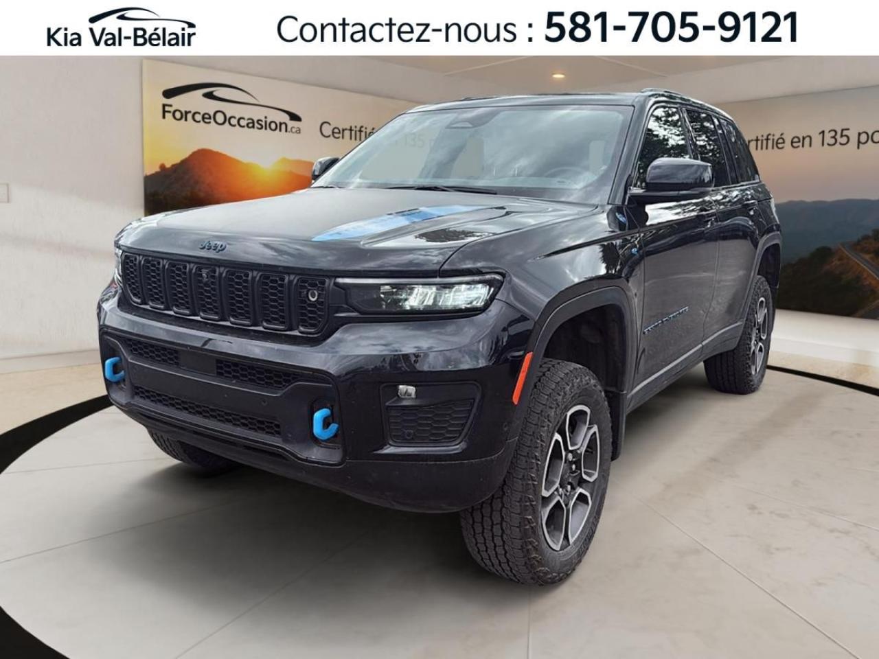 Used 2022 Jeep Grand Cherokee 4xe TRAILHAWK 4X4 * GPS * CUIR * PHEV * TOIT * 4XE * for sale in Québec, QC