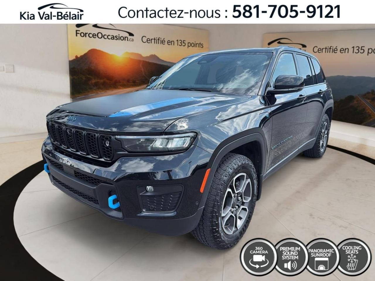Used 2022 Jeep Grand Cherokee 4xe TRAILHAWK 4X4 * GPS * CUIR * PHEV * TOIT * 4XE * for sale in Québec, QC