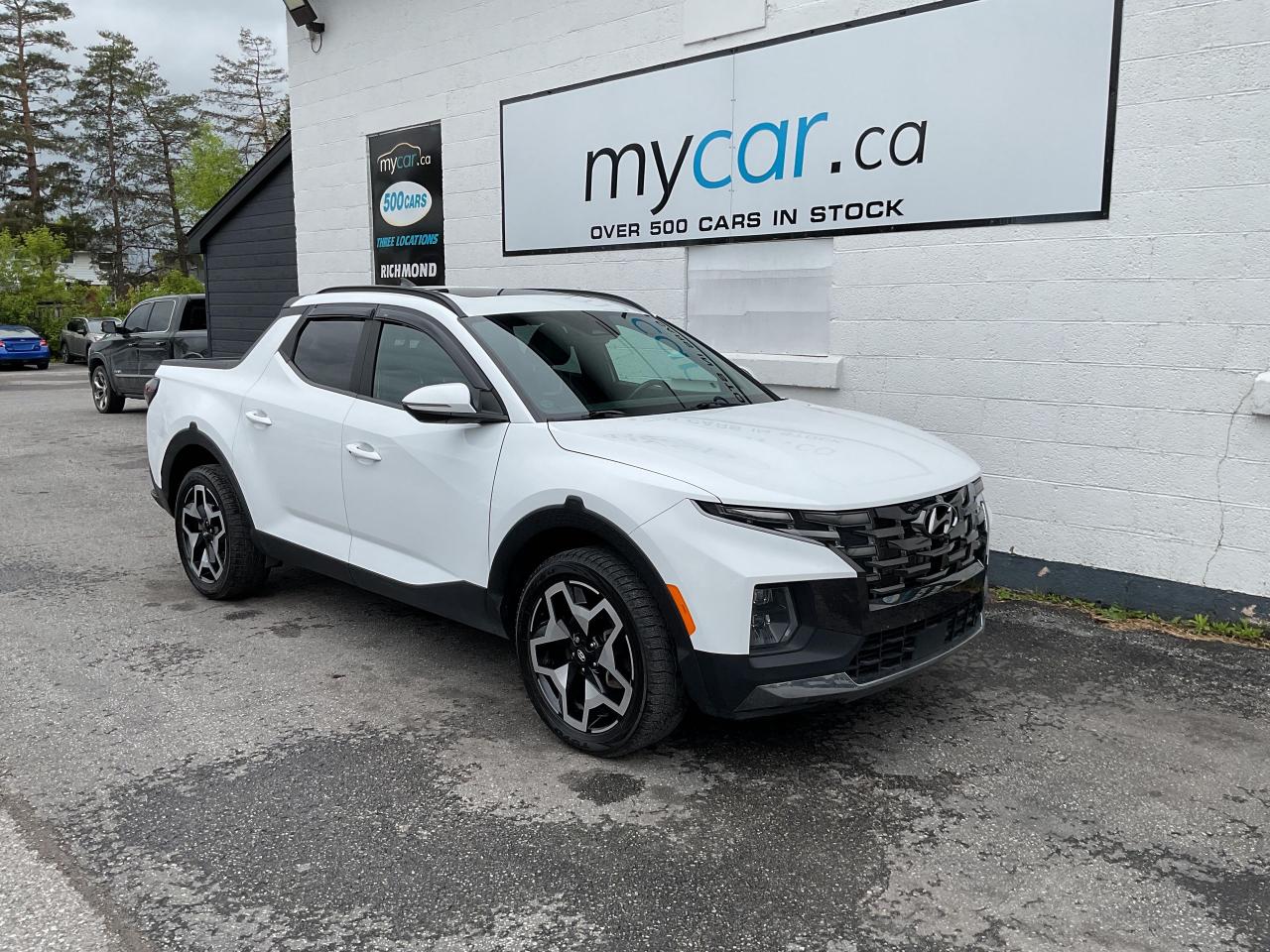 Used 2022 Hyundai Santa Cruz Ultimate w/Colour Package LOW MILEAGE!!!!  SUNROOF. HEATED SEATS. LEATHER. NAV.BACKUP CAM. BLUETOOTH. A/C. CRUISE. PWR GROUP. for sale in Kingston, ON