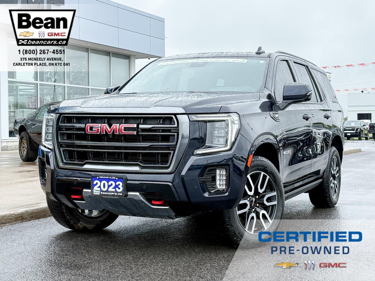 Used 2023 GMC Yukon AT4 6.2L V8 WITH REMOTE START/ENTRY, SUNROOF, HEATED/VENTILATED SEATS, HEATED STEERING WHEEL, BOSE SOUND SYSTEM, POWER LIFTGATE, APPLE CARPLAY AND ANDROID AUTO for sale in Carleton Place, ON