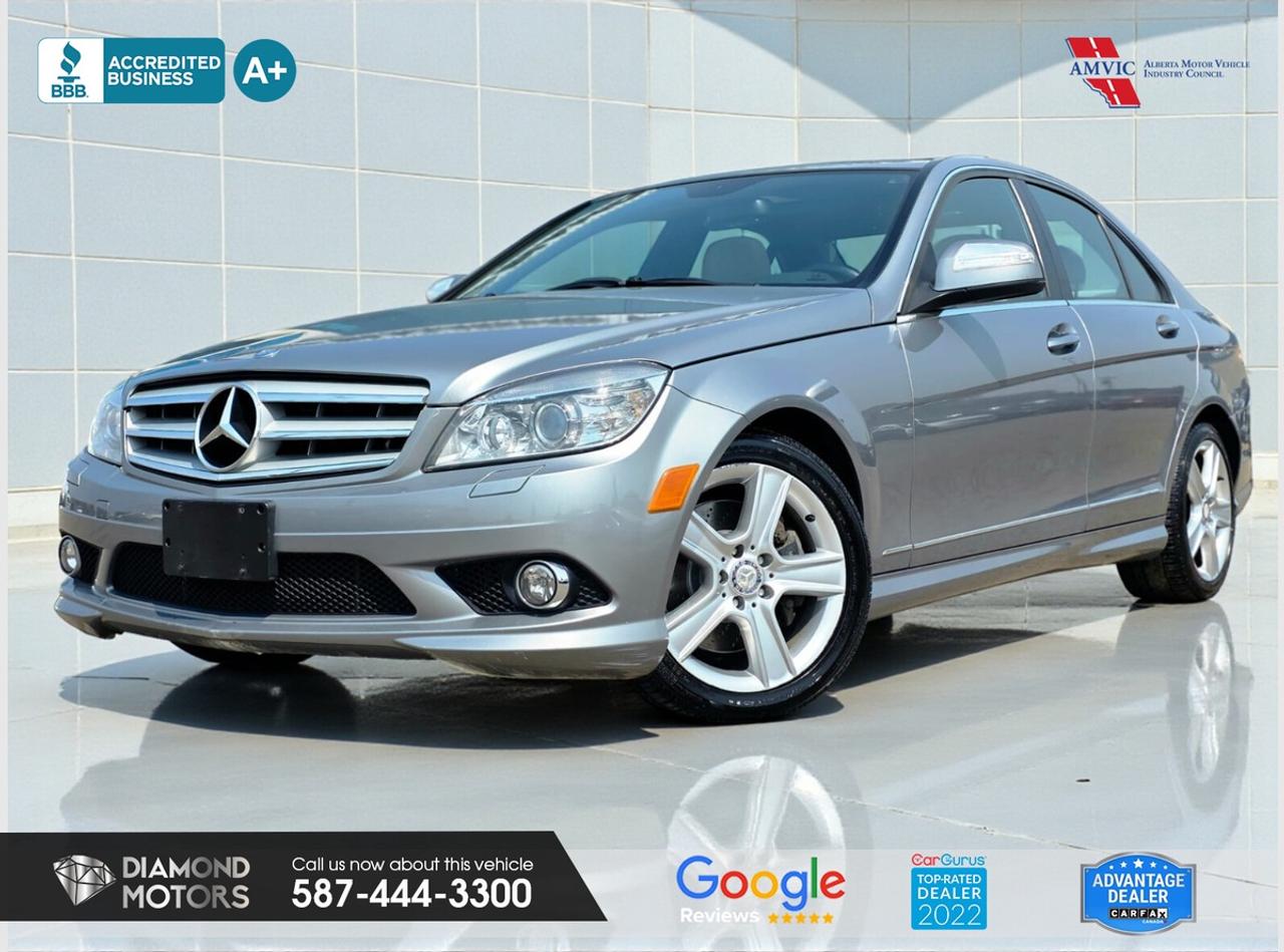 CLEARANCE PRICED  PRICED TO MOVE <br/> LIMITED TIME at Diamond Motors <br/> Drive away with a FREE 1-Year Warranty + low payments included at Listed Price. T&Cs Apply. <br/> 3L 6 CYLINDER ENGINE, ALL WHEEL DRIVE, LEATHER, SUNROOF, BLUETOOTH, HEATED SEATS, CRUISE CONTROL, AND MUCH MORE! <br/> <br/> <br/> Just Arrived 2009 Mercedes-Benz C-Class C 300 4MATIC Luxury Grey has 150,956 KM on it. 3L 6 Cylinder Engine engine, Four-Wheel Drive, Automatic transmission, 5 Seater passengers, on special price for $9,900.00. <br/> <br/> <br/> Book your appointment today for Test Drive. We offer contactless Test drives & Virtual Walkarounds. Stock Number: 25170 <br/> Disclosure: This vehicle was previously registered in BC. Vehicle has passed all required inspections in Alberta. <br/> At Diamond Motors, we are dedicated to providing you with an outstanding car-buying experience, offering quality pre-owned vehicles at prices that fit your budget. Our transparent and honest approach means you can expect straightforward guidance without any high-pressure sales tactics. We believe in building lasting relationships with our customers by offering personalized service tailored to your needs. From the moment you step onto our lot, our team is here to support you every step of the way, ensuring you leave confident in your decision. Trust, integrity, and customer satisfaction are the foundation of everything we do. <br/> <br/> <br/> Why choose us? <br/> <br/> Certified Pre-Owned Vehicles <br/> Family Owned & Operated <br/> Finance Available <br/> Extended Warranty <br/> Vehicles Priced to Sell <br/> No Pressure Environment <br/> Inspection & Carfax Report <br/> Professionally Detailed Vehicles <br/> Full Disclosure Guaranteed <br/> AMVIC Licensed <br/> BBB Accredited Business <br/> CarGurus Top-rated Dealer 2022 & 2024 <br/> <br/> <br/> Phone to schedule an appointment @ 587-444-3300 or simply browse our inventory online www.diamondmotors.ca or come and see us at our location at <br/> 3403 93 street NW, Edmonton, T6E 6A4 <br/> <br/> <br/> To view the rest of our inventory: <br/> www.diamondmotors.ca/inventory <br/> <br/> <br/> This dealership provides all required disclosures in accordance with AMVIC regulations. A completed Mechanical Fitness Assessment and its associated inspection work order will be supplied with every vehicle. A Carfax (or equivalent) vehicle history report will also be provided, including available information on previous damage, accident history, stolen or salvage status, and jurisdictional records. <br/> Customers are encouraged to review all vehicle features, options, and equipment for accuracy prior to purchase. <br/>