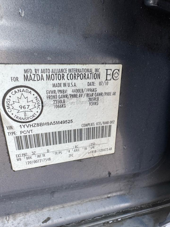 2010 Mazda MAZDA6 GS, UNDERCOATED, WELL MAINTAINED, CERTIFIED - Photo #17