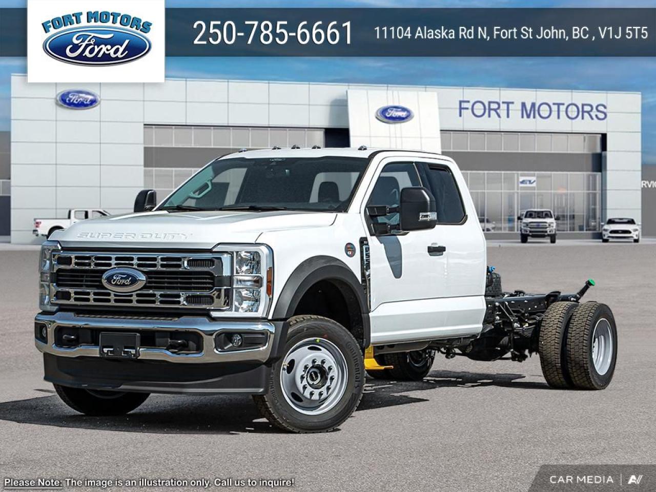 <p>Looking for a heavy-duty workhorse thats ready to tackle any job? Fort Motors is proud to present the all-new 2025 Ford F-550 XLT, a commercial-grade truck built to handle the toughest challenges. This Oxford White beauty is equipped with a powerful 6.7L Power Stroke V8 Turbo Diesel engine, paired with a smooth-shifting TorqShift 10-speed automatic transmission, and 4-wheel drive, ensuring you have the muscle and control you need, no matter the terrain or load. With its rugged design, durable components, and a host of features designed for both comfort and capability, the F-550 XLT is the ultimate solution for businesses and individuals who demand the best.</p><p> </p><p>This F-550 XLT is more than just a truck; its a mobile command center. The interior offers a comfortable and functional space, with a MEDIUM DARK SLATE, CLOTH 40/20/40 SPLIT BENCH SEAT W/RECLINE, and features like a driver information centre, and cruise control with steering wheel controls. The XLT Value Package adds even more convenience with features like a remote start system, heated drivers seat, and power-adjustable pedals. With its impressive towing and payload capabilities, this truck is ready to work as hard as you do.</p><p> </p><p>Here are five standout features of this 2025 Ford F-550 XLT from Fort Motors:</p><p><br /><br /></p><ul><ul><li><strong>Pro Power Onboard - 2KW:</strong> Turn your truck into a mobile generator with this innovative feature, providing power for tools and equipment on the job site.</li></ul></ul><p> </p><ul><ul><li><strong>High Capacity Trailer Tow Package:</strong> This package includes an upgraded rear axle, increasing the GCWR to 40,000 lbs, making it ideal for heavy-duty towing.</li></ul></ul><p> </p><ul><ul><li><strong>Dual Diesel Fuel Tanks:</strong> With dual tanks, youll have extended range, minimizing downtime for refueling and maximizing productivity.</li></ul></ul><p> </p><ul><ul><li><strong>XLT Value Package:</strong> Enjoy added comfort and convenience with features like a remote start system, heated drivers seat, and power-adjustable pedals.</li></ul></ul><p> </p><ul><ul><li><strong>Rear View Camera & Prep Kit:</strong> Makes maneuvering and hooking up trailers a breeze.</li></ul></ul><p><br /><br /></p><p><strong><em>Powered by AutoIntelligence™</em></strong><br />Vehicle information has been generated using artificial intelligence and is provided for informational purposes only. While efforts are made to ensure accuracy, please confirm all details directly with the dealer.</p><p> </p>