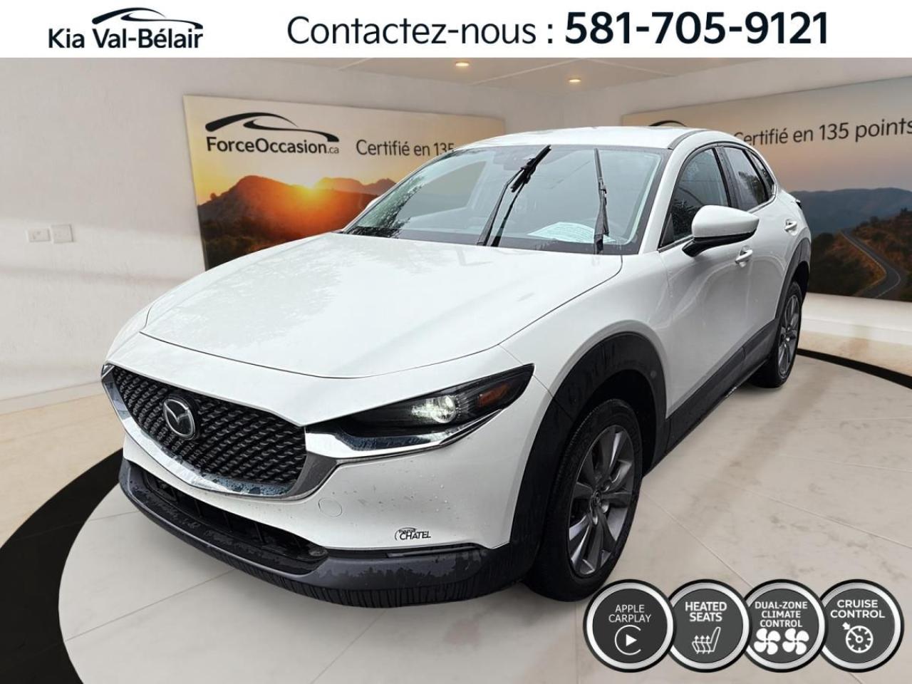 Used 2021 Mazda CX-30 GS * AWD * CARPLAY * CUIR * BI-ZONE * CAMERA * A/C for sale in Québec, QC