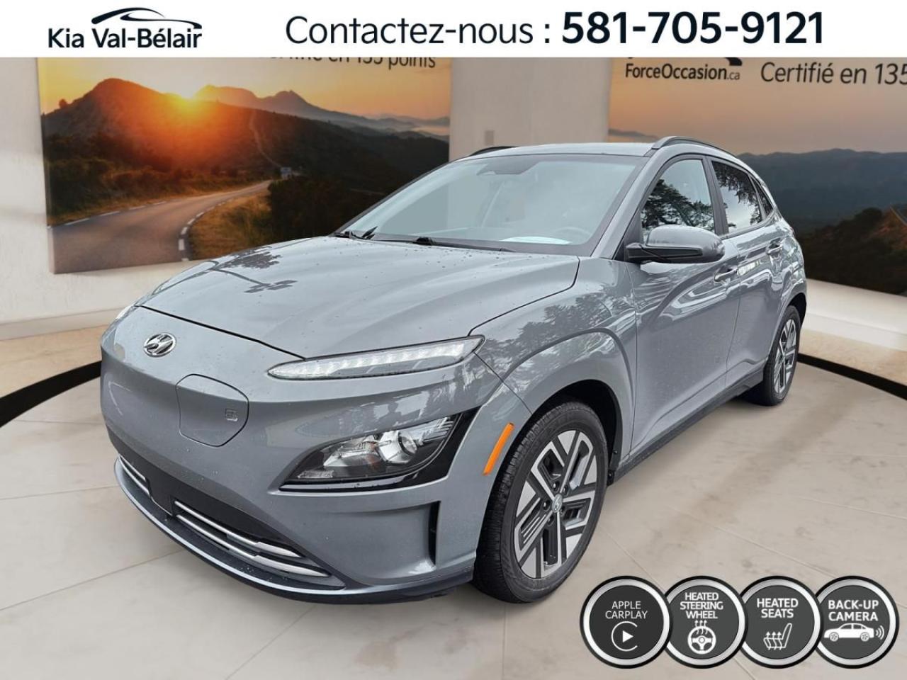 Used 2022 Hyundai KONA Electric PREFERRED * A/C * SIEGE CHAUFF * CUIR * BLUETOOTH for sale in Québec, QC