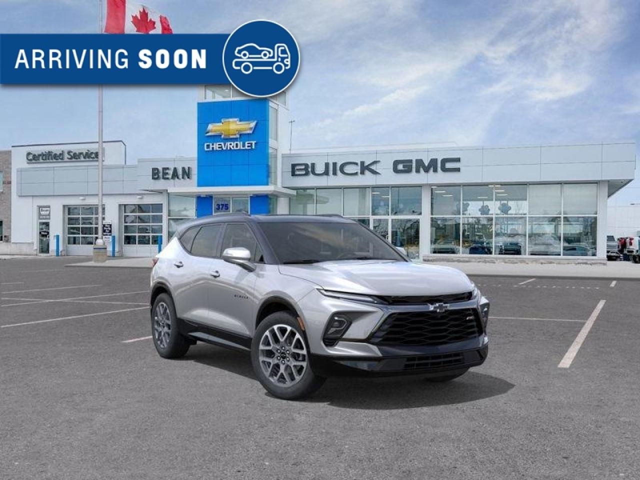 New 2025 Chevrolet Blazer RS 3.6L V6 WITH REMOTE START/ENTRY, HEATED/VENTILATED SEATS, HEATED STEERING WHEEL, SUNROOF, POWER LIFTGATE, HD SURROUND VISION, APPLE CARPLAY AND ANDROID AUTO for sale in Carleton Place, ON