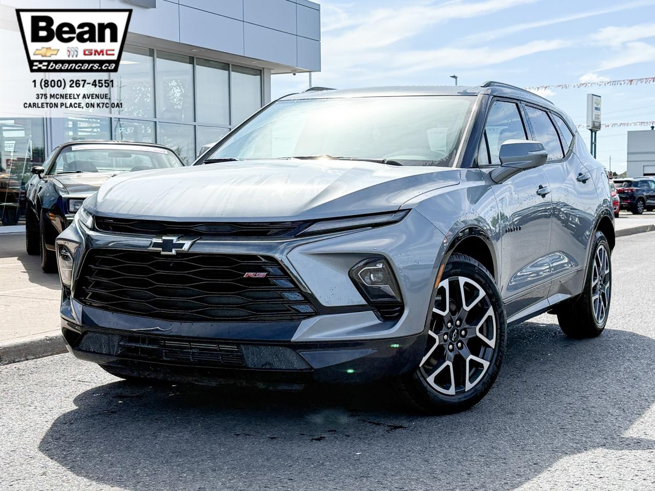 New 2025 Chevrolet Blazer RS 3.6L V6 WITH REMOTE START/ENTRY, HEATED/VENTILATED SEATS, HEATED STEERING WHEEL, SUNROOF, POWER LIFTGATE, HD SURROUND VISION, APPLE CARPLAY AND ANDROID AUTO for sale in Carleton Place, ON