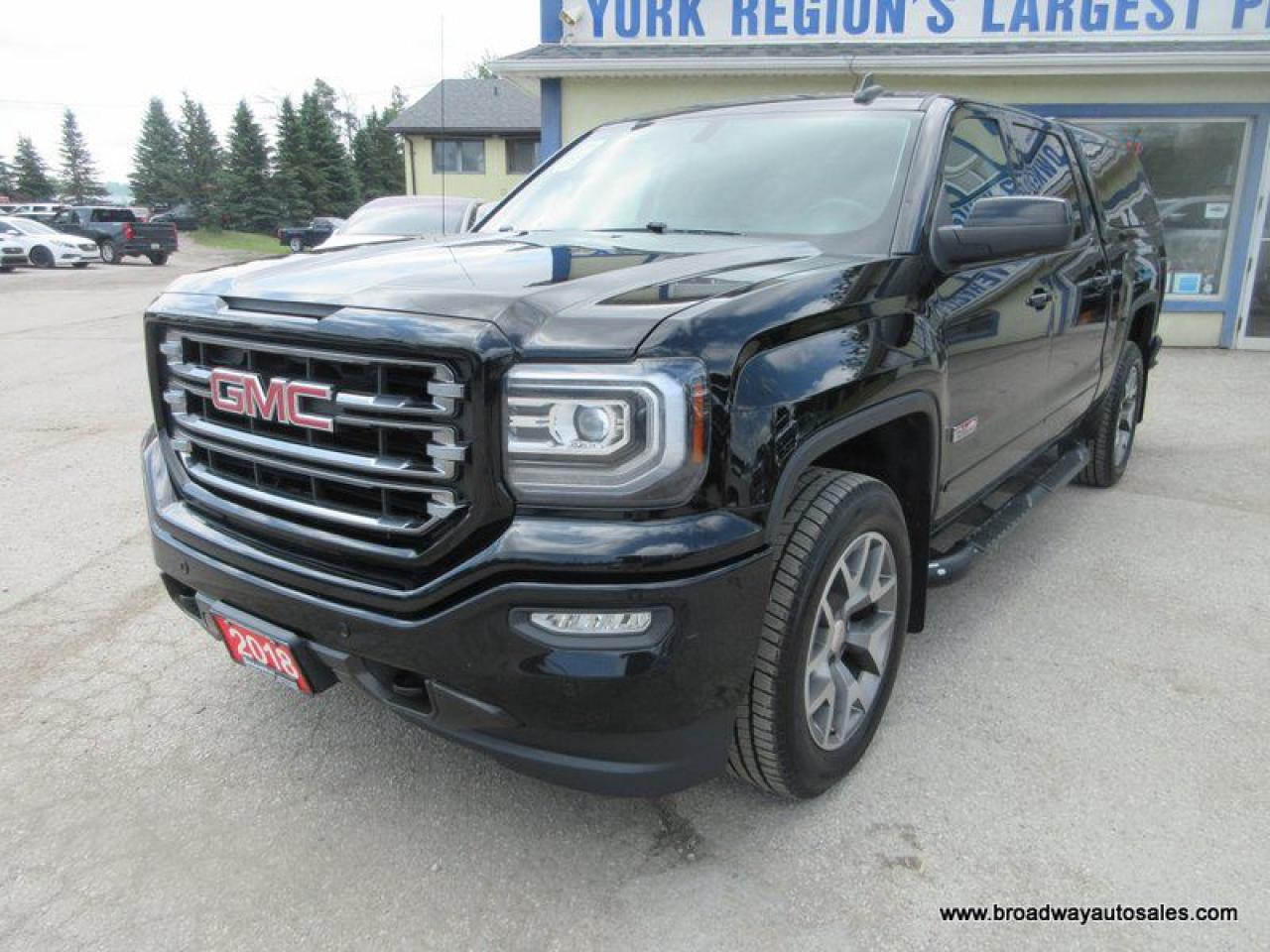 Used 2018 GMC Sierra 1500 LOADED ALL-TERRAIN-VERSION 5 PASSENGER 5.3L - V8.. 4X4.. CREW-CAB.. SHORTY.. NAVIGATION.. POWER SUNROOF.. LEATHER.. HEATED SEATS & WHEEL.. for sale in Bradford, ON