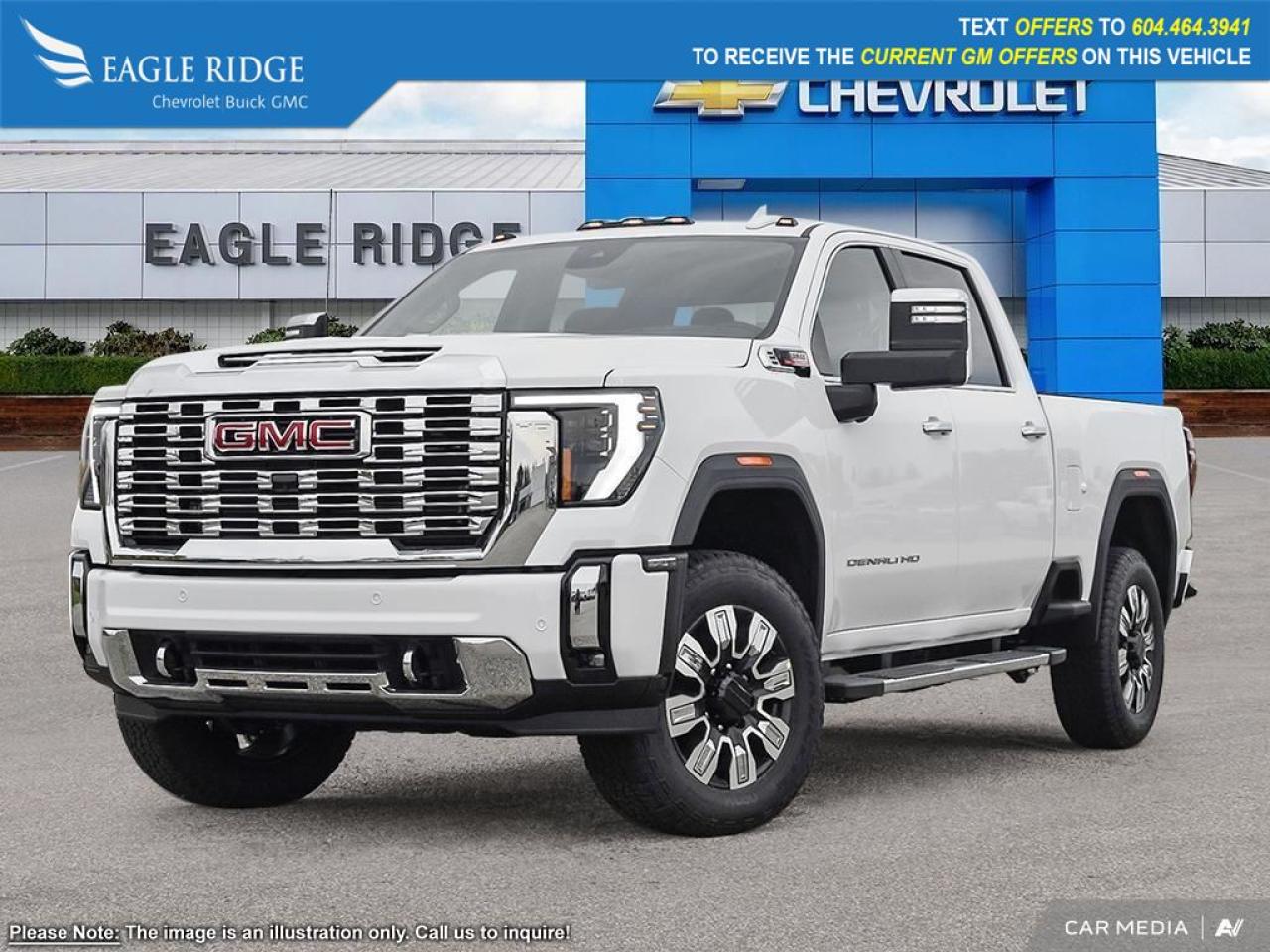 New 2025 GMC Sierra 3500 HD Denali Apple CarPlay and Android Auto, WiFi hotspot, wireless charging, voice recognition, adaptive cruise control (Reserve Pack), head-up display (Reserve Pack), digital rearview mirror (Reserve Pack), auto for sale in Coquitlam, BC