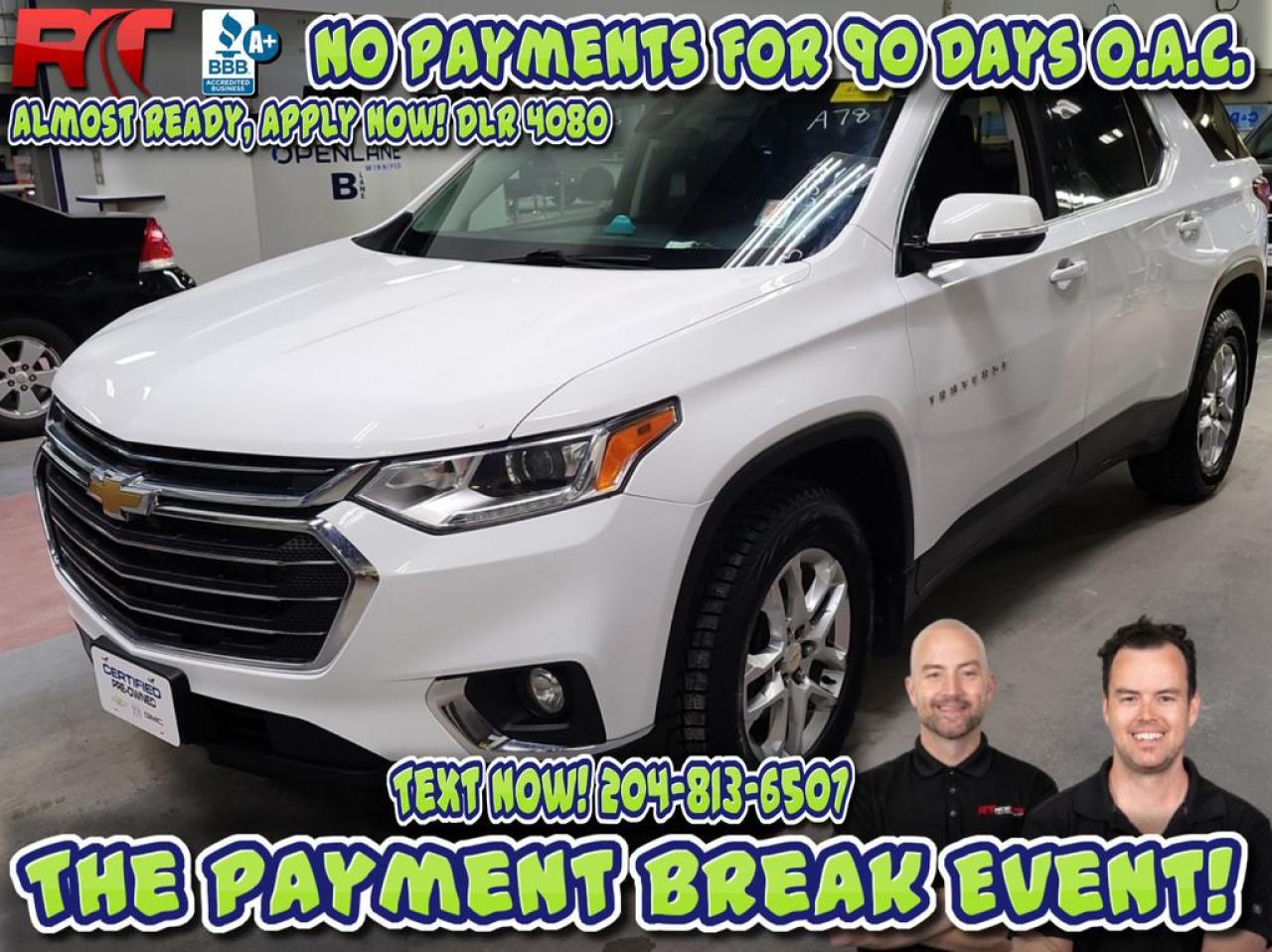 Used 2020 Chevrolet Traverse LT Cloth for sale in Winnipeg, MB