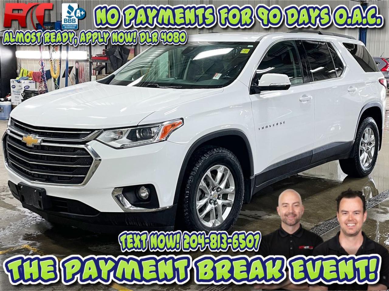 Used 2020 Chevrolet Traverse LT Cloth for sale in Winnipeg, MB