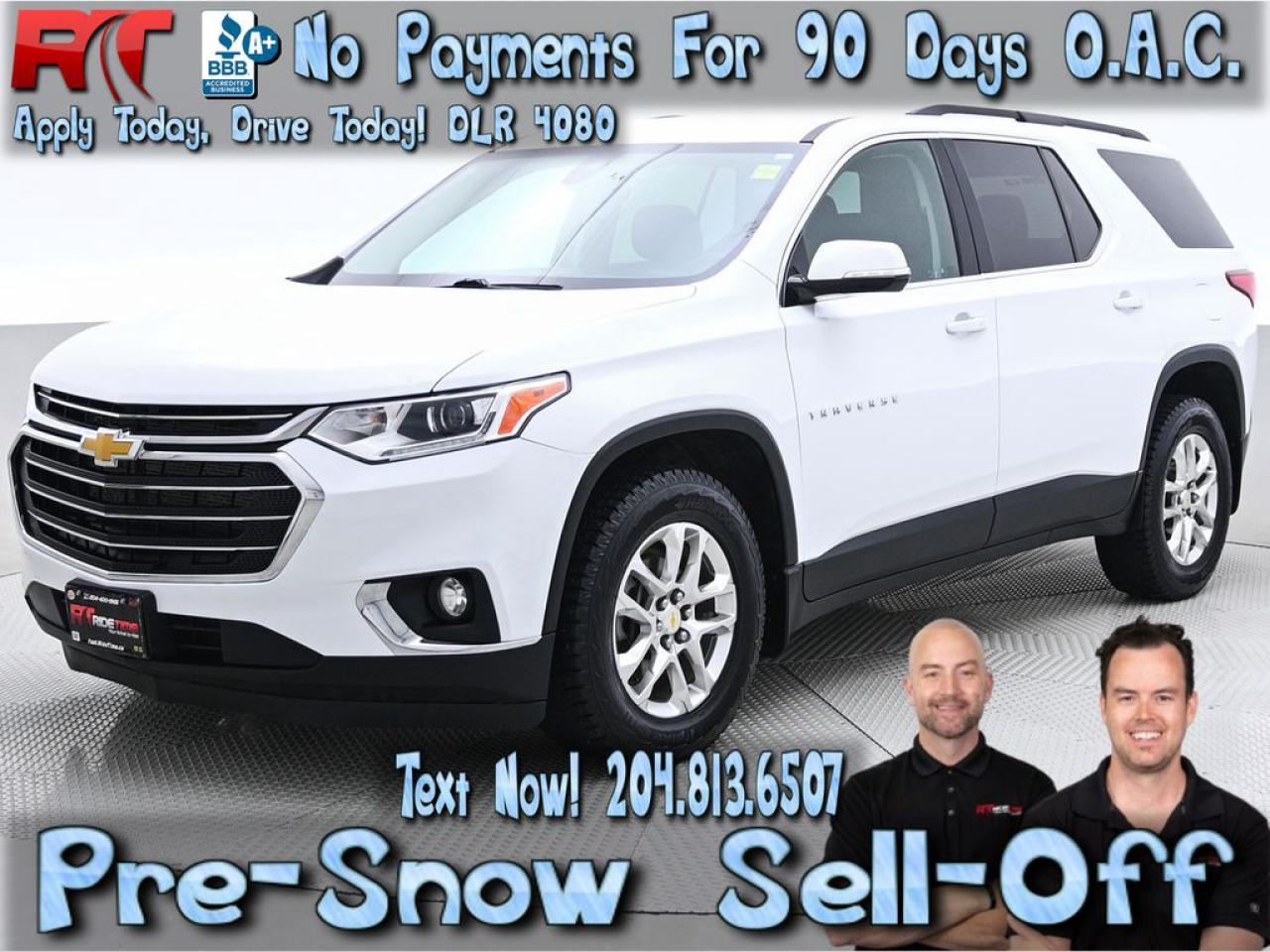 Used 2020 Chevrolet Traverse LT Cloth for sale in Winnipeg, MB