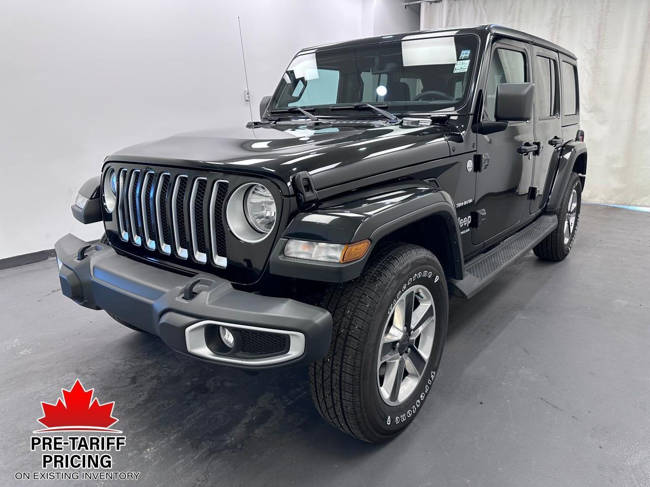 Used 2023 Jeep Wrangler 3.6L V6 - Trail Rated 4X4 - Side Steps - Remote Start - Sahara Trim Seats - Navigation for sale in Lethbridge, AB