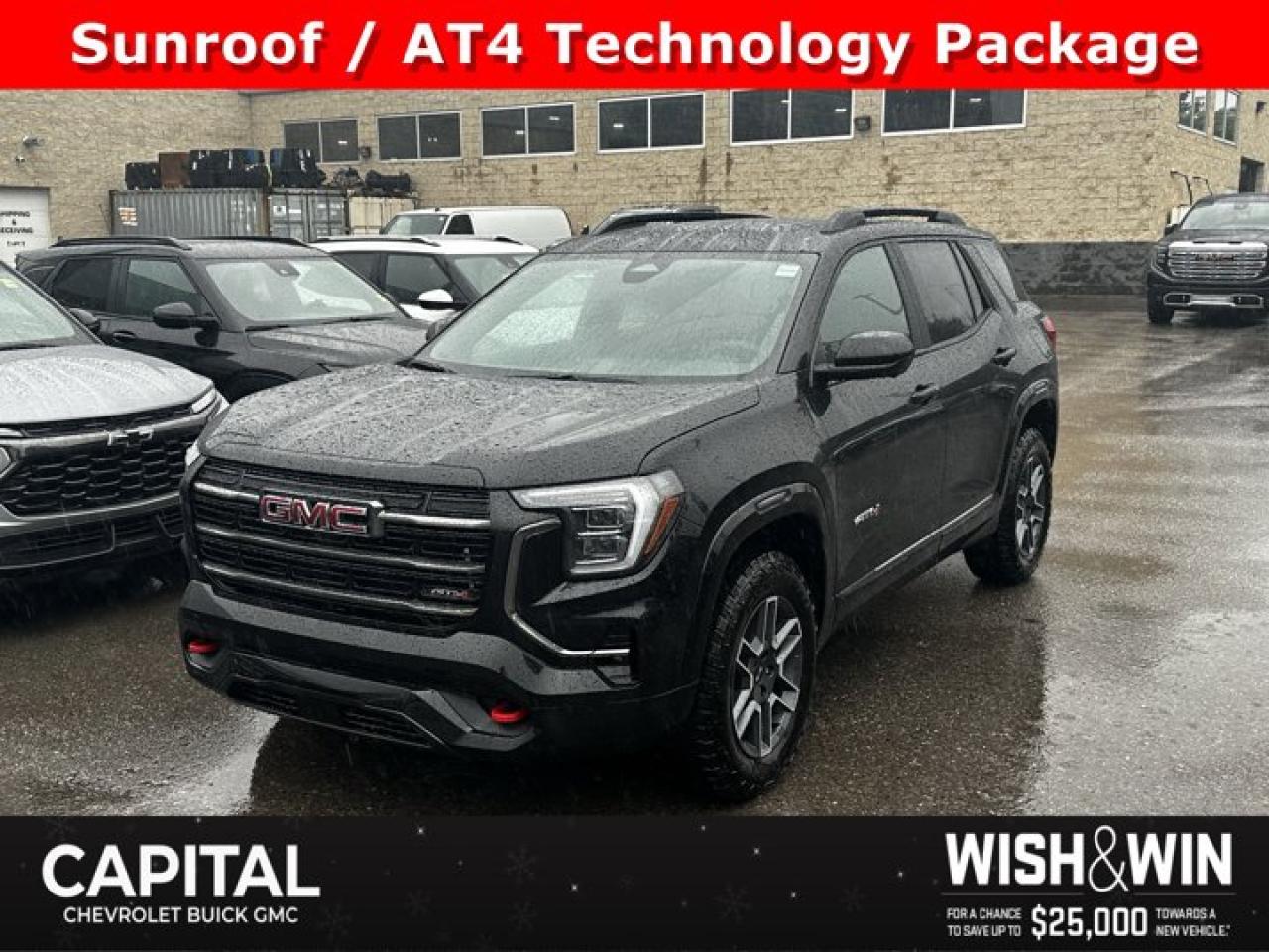 This GMC Terrain boasts a Turbocharged Gas I4 1.5L/-TBD- engine powering this Automatic transmission. ENGINE, 1.5L TURBO DOHC 4-CYLINDER, SIDI, VVT (175 hp [131.3 kW] @ 5800 rpm, 203 lb-ft of torque [275.0 Nm] @ 2000 - 4000 rpm). (STD), Wireless Phone Charging for portable devices (Included with (ZQ3) Convenience Package II.), Wireless Apple CarPlay/Wireless Android Auto.*This GMC Terrain Comes Equipped with These Options *Windows, express up/down driver and express down all passengers, Window, rear side, solar absorbing, privacy tinting, Wi-Fi Hotspot capable (Terms and limitations apply. See onstar.ca or dealer for details.), Wheel, spare, 17 (43.2 cm) steel, Visors, driver and front passenger illuminated vanity mirrors covered, Vehicle health management provides advanced warning of vehicle issues, USB ports, 2, one type A and one type-C, data/charge, located in the front area of the centre console, USB ports, 2 type-C, located on back of centre console, charge-only, Universal Home Remote includes garage door opener, 3-channel programmable, Transmission, 8-speed automatic, electronically-controlled with overdrive includes Driver Shift Control.* Stop By Today *Treat yourself- stop by Capital Chevrolet Buick GMC Inc. located at 13103 Lake Fraser Drive SE, Calgary, AB T2J 3H5 to make this car yours today!