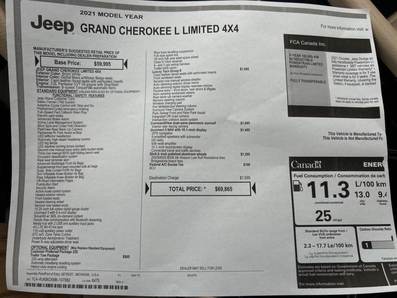 2021 Jeep Grand Cherokee L Limited  L  ** LUXURY  II ** TOW  PKG. ** Photo