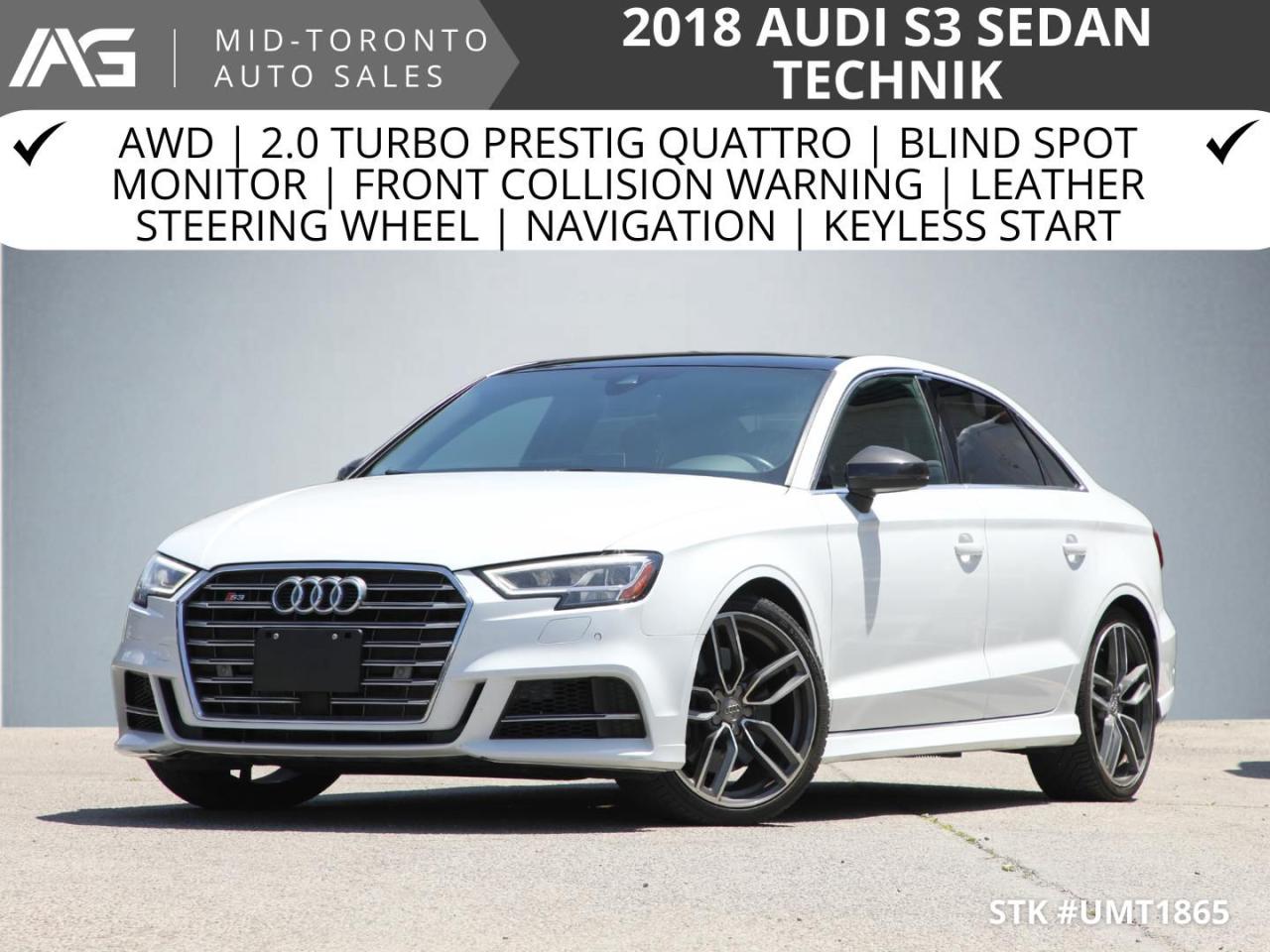 Used 2018 Audi S3 2.0T Prestige quattro for sale in North York, ON