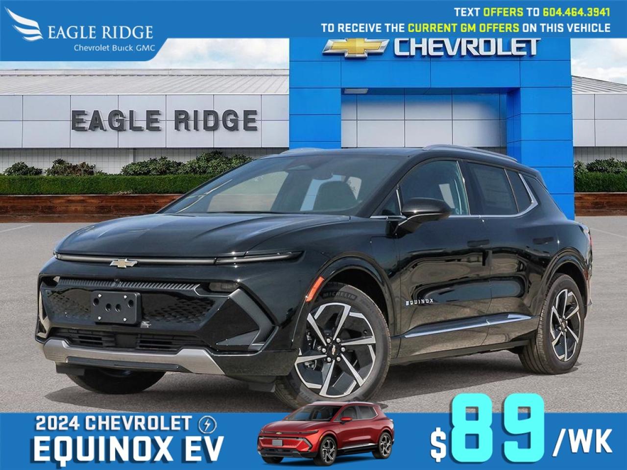New 2025 Chevrolet Equinox EV LT 17.7 display with Google built-in, Apple CarPlay and Android Auto, heated seats and heated steering wheel, HD Surround Vision. for sale in Coquitlam, BC
