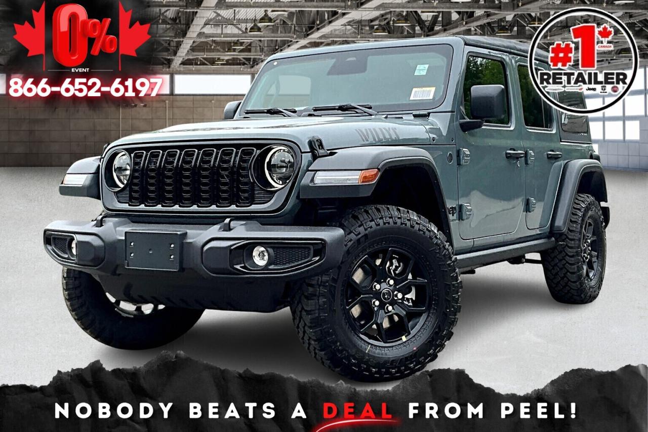 New 2025 Jeep Wrangler WILLYS 4DR | 6-Spd Manual | Tech & Conv Grp | 4x4 for sale in Mississauga, ON