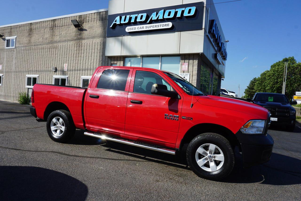 Used 2015 RAM 1500 V6 DIESEL TRADESMAN CREW 4WD *FREE ACCIDENT*DODGE MAINTAIN* CAMERA BLUETOOTH RUNNING BOARDS CRUISE ALLOYS for sale in Burlington, ON