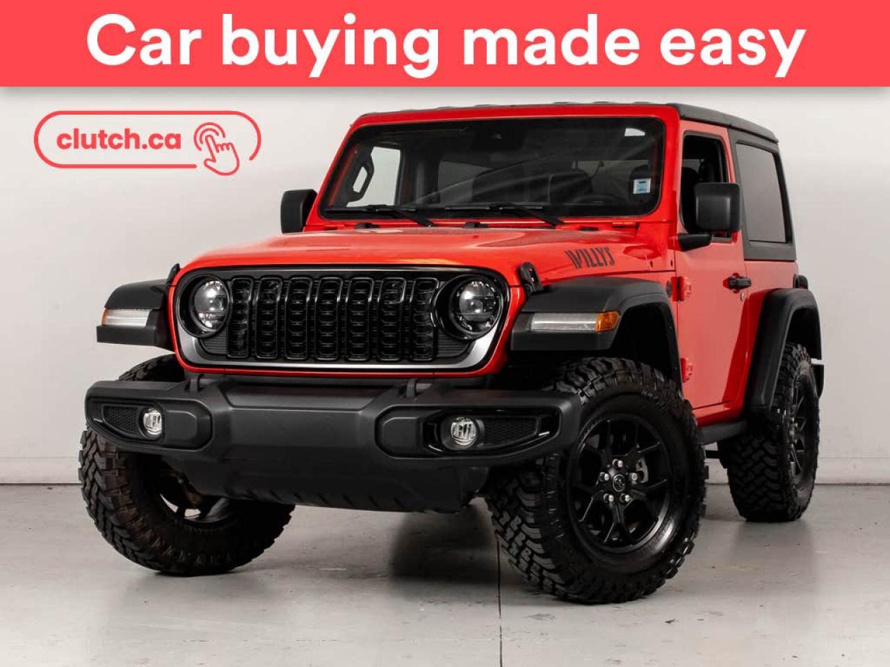 Used 2024 Jeep Wrangler Willys 4X4 w/ Removable Hard Top, Adaptive Cruise Control, Backup Cam for sale in Bedford, NS