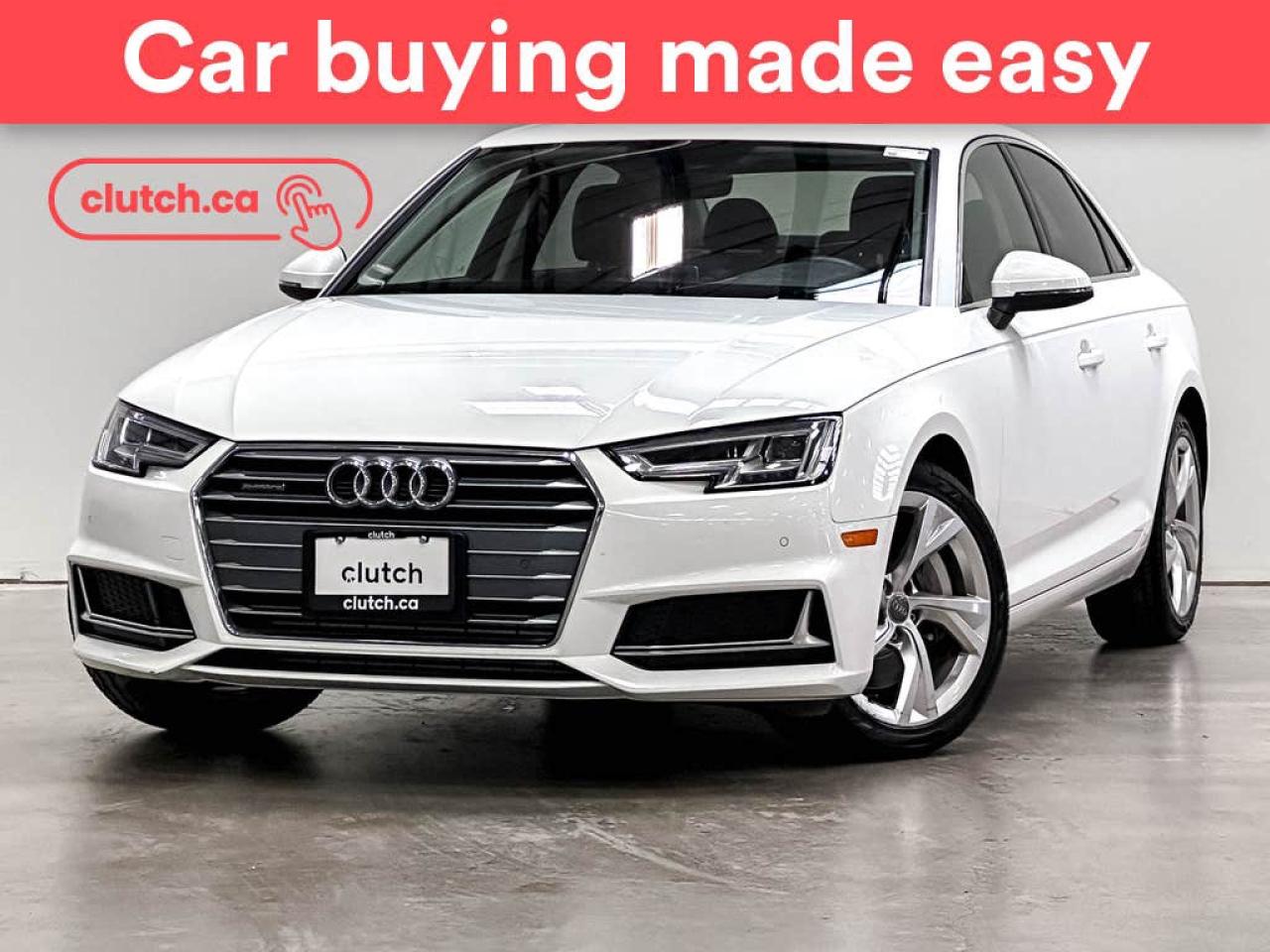 Used 2019 Audi A4 Progressiv w/ Apple CarPlay, Heated Front Seats, Rearview Cam for sale in Toronto, ON