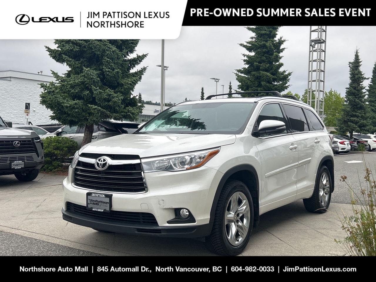 Used 2015 Toyota Highlander LTD AWD / Limited Package / One Owner / Local Car for sale in North Vancouver, BC