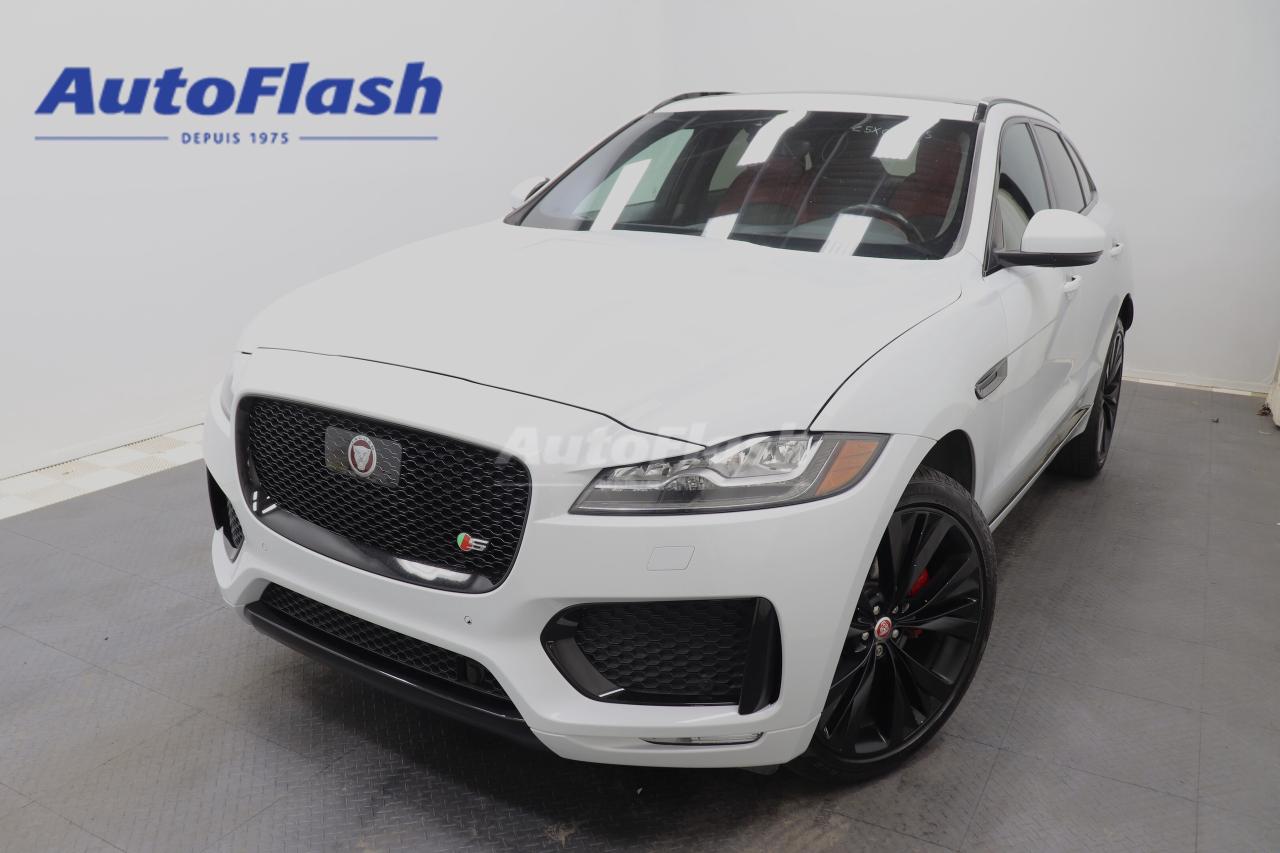 Used 2019 Jaguar F-PACE S AWD, 380-HP, NAVI, CUIR, TOIT-PANO, BLUETOOTH for sale in Saint-Hubert, QC