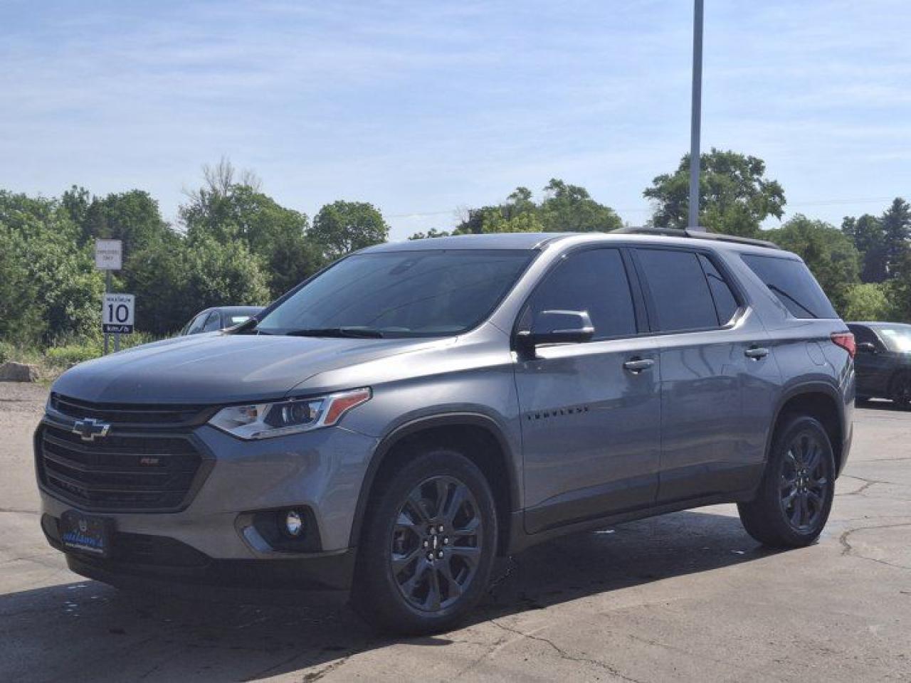 Look at this certified 2021 Chevrolet Traverse RSAWD | Leather | Panoramic Sunroof | Nav | 360 Camera | Heated Wheel + Seats | Bose | and More !. Its Automatic transmission and 3.6L engine will keep you going. This Chevrolet Traverse comes equipped with these options: Panoramic Roof, Navigation System, Leather, Heated Steering Wheel, Bose Speaker System, Air Conditioning, 7 Passenger, 360 Camera, Heated Seats, and Tilt Steering Wheel. See it for yourself at Mark Wilsons Better Used Cars, 5055 Whitelaw Road, Guelph, ON N1H 6J4.60+ years of World Class Service!500+ Live Market Priced VEHICLES! ONE MASSIVE LOCATION!Free Local Delivery Available!FINANCING! - Better than bank rates! 6 Months No Payments available on approved credit OAC. Zero Down Available. We have expert licensed credit specialists to secure the best possible rate for you and keep you on budget ! We are your financing broker, let us do all the leg work on your behalf! Click the RED Apply for Financing button to the right to get started or drop in today!BAD CREDIT APPROVED HERE! - You dont need perfect credit to get a vehicle loan at Mark Wilsons Better Used Cars! We have a dedicated licensed team of credit rebuilding experts on hand to help you get the car of your dreams!WE LOVE TRADE-INS! - Top dollar trade-in values!SELL us your car even if you dont buy ours! HISTORY: Free Carfax report included.Certification included! No shady fees for safety!EXTENDED WARRANTY: Available30 DAY WARRANTY INCLUDED: 30 Days, or 3,000 km (mechanical items only). No Claim Limit (abuse not covered)5 Day Exchange Privilege! *(Some conditions apply)CASH PRICES SHOWN: Excluding HST and Licensing Fees.2019 - 2024 vehicles may be daily rentals. Please inquire with your Salesperson.