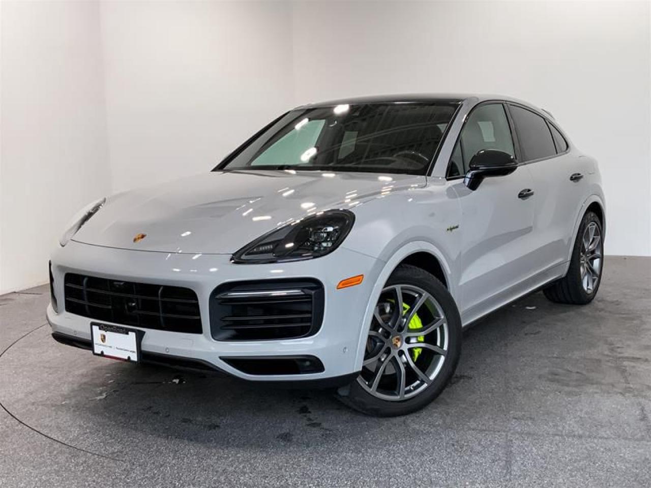 Highly Equipped with Porsche Dynamic Chassis Control (PDCC), Adaptive Air Suspension Including Porsche Active Suspension Management (PASM), Sport Chrono Package Including Offroad Package, Head-Up Display, Surround View Cameras, Heated Seats (Front and Rear), Ventilated Front Seats, Lane Change Assist (LCA), LED Headlights in Black Incl. Porsche Dynamic Light System (PDLS) and much more! This 2023 Porsche Cayenne e-Hybrid Coupe Platinum Edition comes Chalk with a Club Leather Interior in Truffle Brown. This Local BC Vehicle has been meticulously kept with No Reported Accidents or Claims! We Accept All Trade-Ins and Buy-Ins!! This vehicle is a Porsche Approved Certified Pre-Owned Vehicle: 2 extra years of unlimited mileage warranty plus an additional 2 years of Porsche Roadside Assistance. All CPO vehicles have passed our rigorous 111-point check and reconditioned with 100% genuine Porsche parts. For more details or to schedule a test drive with one of our highly trained sales executives please call or send a website enquiry now before it is gone. 604-530-8911. Porsche Center Langley has won the prestigious Porsche Premier Dealer Award eight years in a row. We are centrally located just a short distance from Highway 1 in beautiful Langley, British Columbia. Our hope is to have you driving your dream vehicle soon. Please note that additional fees, including a $599 documentation fee & a $690 dealer prep fee, apply to all pre-owned vehicles. Dealer #40136