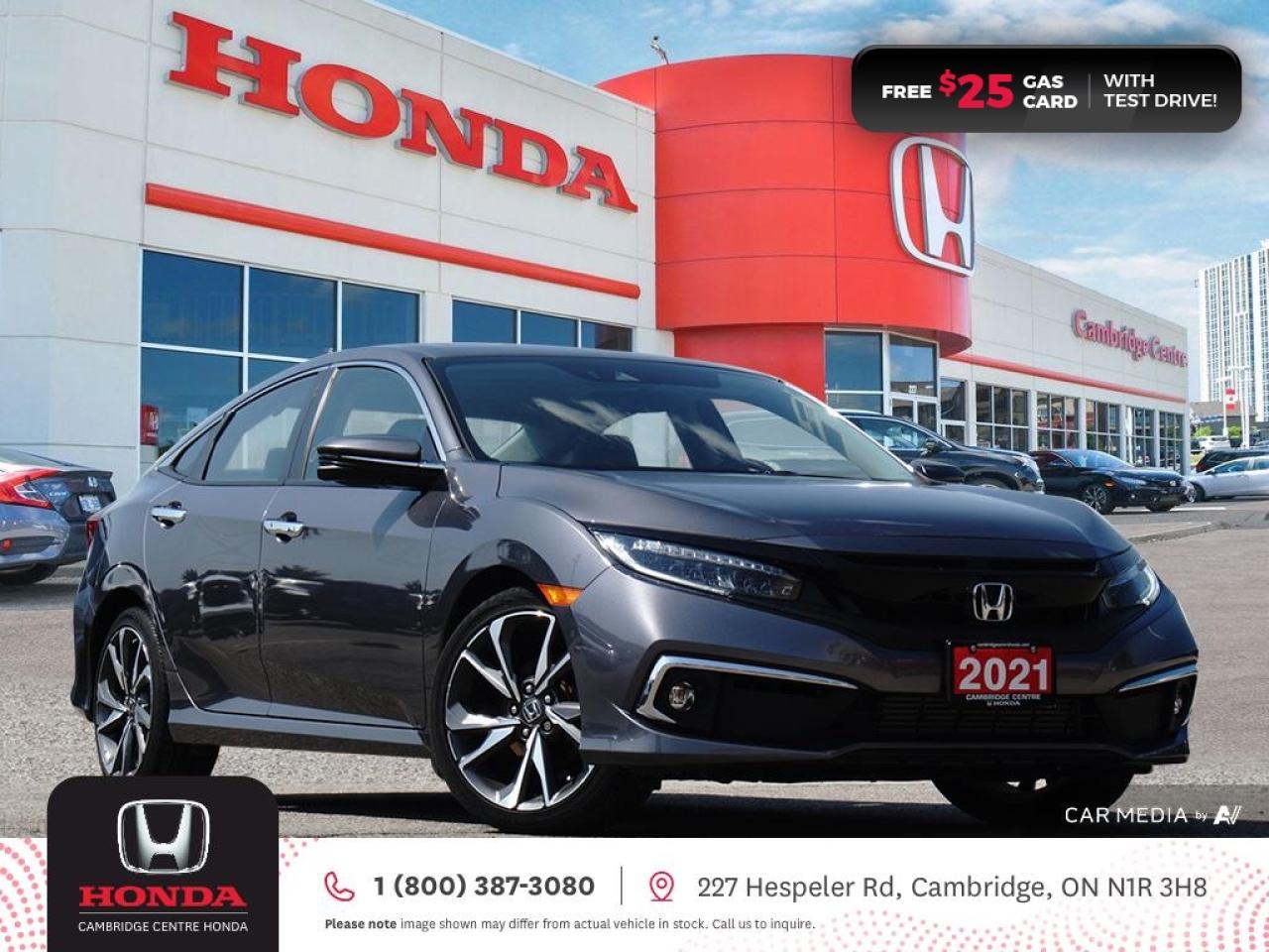 Used 2021 Honda Civic Touring REMOTE STARTER | APPLE CARPLAY™/ANDROID AUTO™ | GPS NAVIGATION for sale in Cambridge, ON