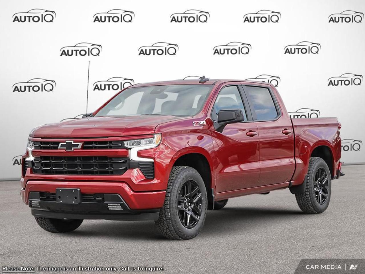 New 2025 Chevrolet Silverado 1500 RST |ALL-WEATHER FLOOR LINERS, Z71 (DEALER INSTALLED)|FRONT BUCKET SEATS|PWR SUNROOF|GVWR: 3,221 KG (7,100 LB)|RADIANT RED TINTCOAT|REAR AXLE, 3.23 RATIO|ENG BLOCK HEATER|5.3L ECOTEC3 V8 ENG|10-SPD|CONVEN for sale in Tillsonburg, ON