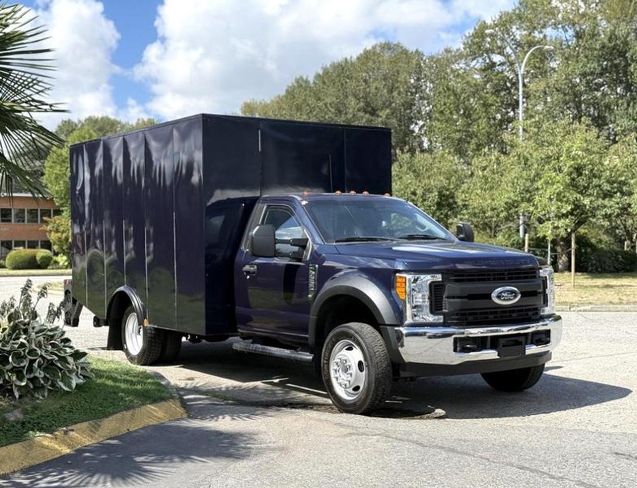 2017 Ford F-550 12 Foot Armoured Cube Truck With Bullet-Proof Glass And Power Tailgate, 6.8L V10 SOHC 30V engine, 10 cylinder, 2 door, automatic, RWD, cruise control, air conditioning, AM/FM radio, backup camera , in cab camera, power door locks, power mirrors, blue exterior, black interior, cloth. Inside dimensions: 12 feet long by 8 feet wide by 6 feet high.  Door clearance is 5 feet 5 inches.  Overall height is 9 feet 6 inches.  All measurements are considered accurate however not guaranteed.  Certificate and Decal Valid to Jan 2023. Purchasers of armoured vehicles in BC must meet the requirements of the Armoured Vehicle and AfterMarket Compartment Control Act - a special permit is required to own and operate these vehicles. This item is currently OFFSITE. You must register an appointment with our office to schedule an offsite viewing. Appointments must be made a minimum of one business day in advance (and as defined by the days that Repo.com is open for business) before your appointment can be scheduled and confirmed. We may, at our own discretion, instead opt to transport smaller items to Repo.coms main yard for viewing purposes.  $41,840.00 plus $375 processing fee, $42,215.00 total payment obligation before taxes.   Listing report, warranty, contract commitment cancellation fee, financing available on approved credit (some limitations and exceptions may apply). All above specifications and information is considered to be accurate but is not guaranteed and no opinion or advice is given as to whether this item should be purchased. We do not allow test drives due to theft, fraud, acts of vandalism and undetectable impaired driving. Instead we provide the following benefits: Complimentary Warranty (with options to extend), Limited Money Back Satisfaction Guarantee on Fully Completed Contracts, Contract Commitment Cancellation, and an Open-Ended Sell-Back Option. Ask seller for details or call 604-522-REPO(7376) to confirm listing availability.