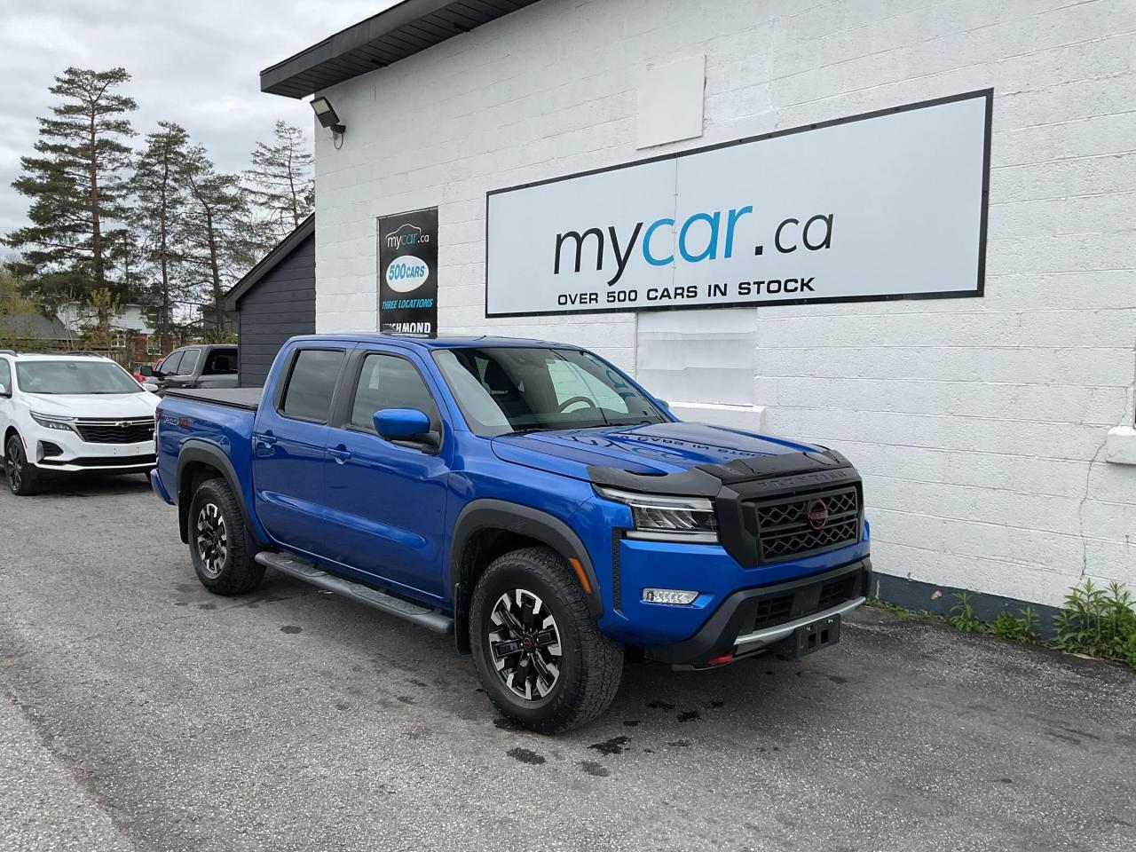 Used 2024 Nissan Frontier PRO-4X LOW MILEAGE!!!!    SUNROOF. HEATED SETAS. LEATHER. NAV. BACKUP CAM. BLUETOOTH. A/C. CRUISE. PWR GROU for sale in North Bay, ON
