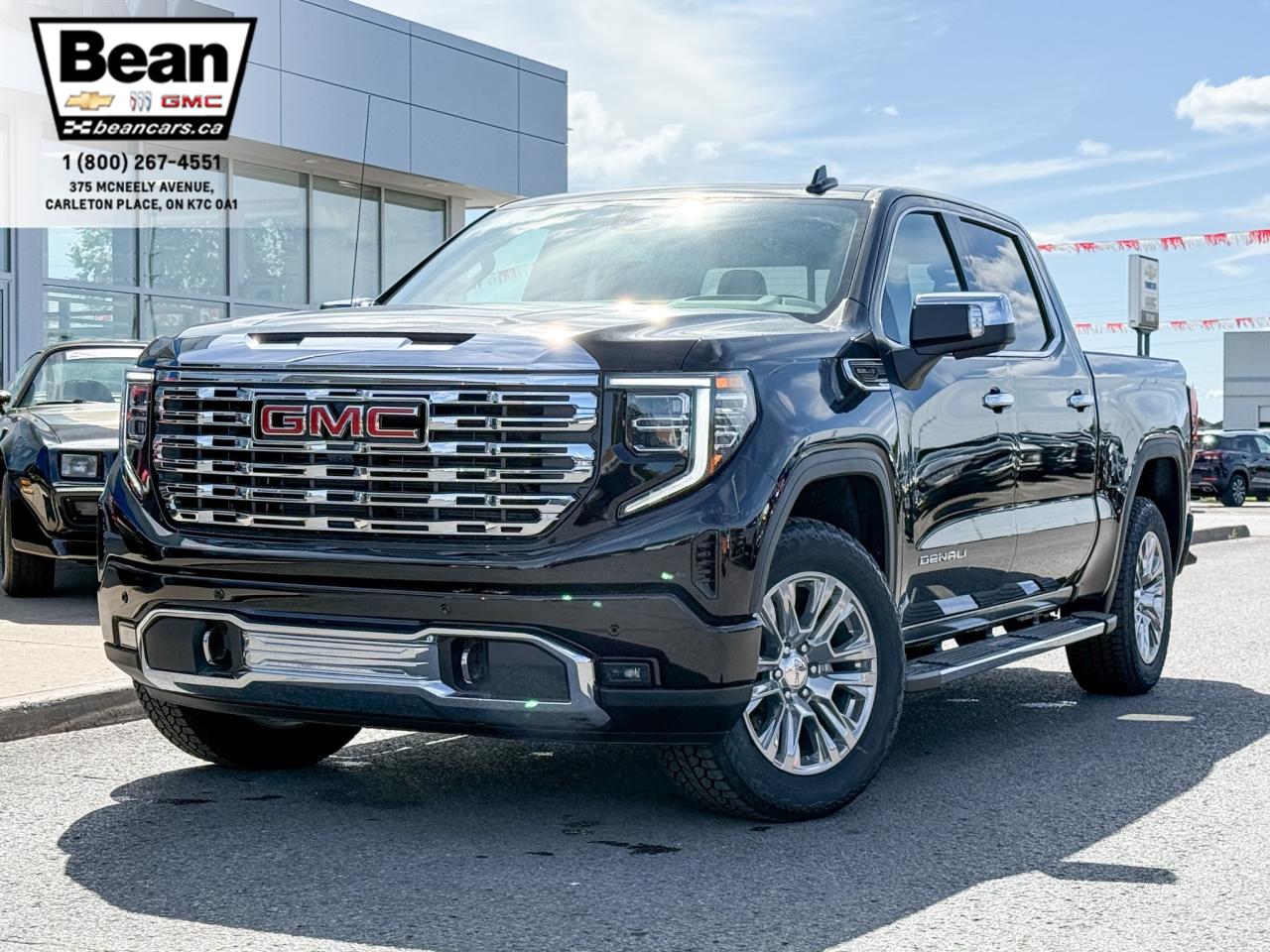 New 2025 GMC Sierra 1500 Denali 5.3L V8 WITH REMOTE START/ENTRY, SUNROOF, HEATED SEATS, HEATED STEERING WHEEL, VENTILATED SEATS, BOSE SPEAKERS, APPLE CARPLAY AND ANDROID AUTO for sale in Carleton Place, ON