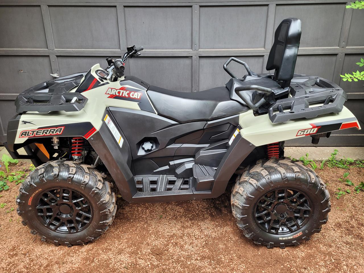 <p>Fossil</p><p>One Owner, Financing Available, Trade-ins Welcome!</p><p>Explore More Together</p><p>If you want an ATV that offers more power, control, balance, comfort, and space for two riders, the Alterra 600 TRV is your perfect match. With a powerful 600 class engine, 26-inch tires, and electronic power steering, you&rsquo;re equipped with everything you need for the adventure of a lifetime. Now available with our 2-up seat, this chassis offers a lower center of gravity for more control and a longer wheelbase for extra comfort. You&rsquo;ll see that the only thing better than riding an Arctic Cat ATV is bringing someone along for the ride.</p><ul class=disc style=box-sizing: border-box; margin-top: 0px; margin-bottom: 10px; padding: 0px 0px 0px 20px; list-style-position: outside; list-style-image: initial; color: #444444; font-size: 18px; letter-spacing: normal; text-transform: none;><li style=box-sizing: border-box; margin-bottom: 5px;>A Powerful 600cc Engine</li><li style=box-sizing: border-box; margin-bottom: 5px;>12.25-inch Ground Clearance</li><li style=box-sizing: border-box; margin-bottom: 5px;>300-lb of Cargo Capacity</li><li style=box-sizing: border-box; margin-bottom: 5px;>26-inch Tires with Aluminum Wheels</li><li style=box-sizing: border-box; margin-bottom: 5px;>Driver Accessible Storage</li><li style=box-sizing: border-box; margin-bottom: 5px;>A Premium Front Bumper & Tow Hooks</li><li style=box-sizing: border-box; margin-bottom: 5px;>Standard Features & Accessories: Over-molded Front & Rear Racks & A 3,500-lb WARN Winch</li></ul>