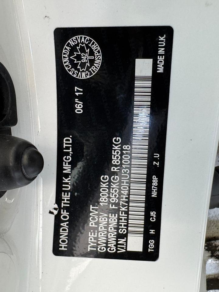 2017 Honda Civic SPORT w/Honda Sensing+Roof+CLEAN CARFAX Photo