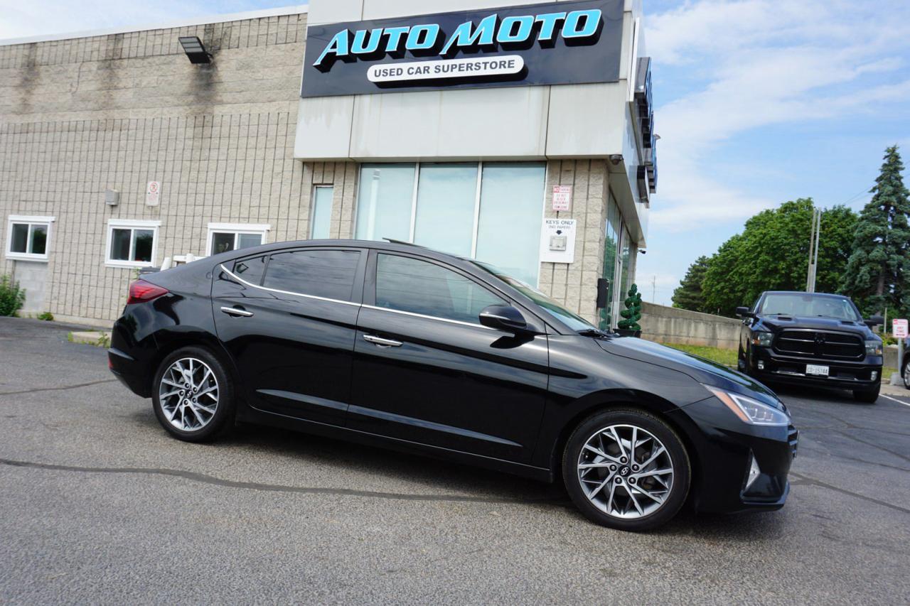 Used 2019 Hyundai Elantra ULTIMATE CERTIFIED *1 OWNER* CAMERA NAV BLUETOOTH LEATHER HEATED SEATS SUNROOF CRUISE ALLOYS for sale in Burlington, ON