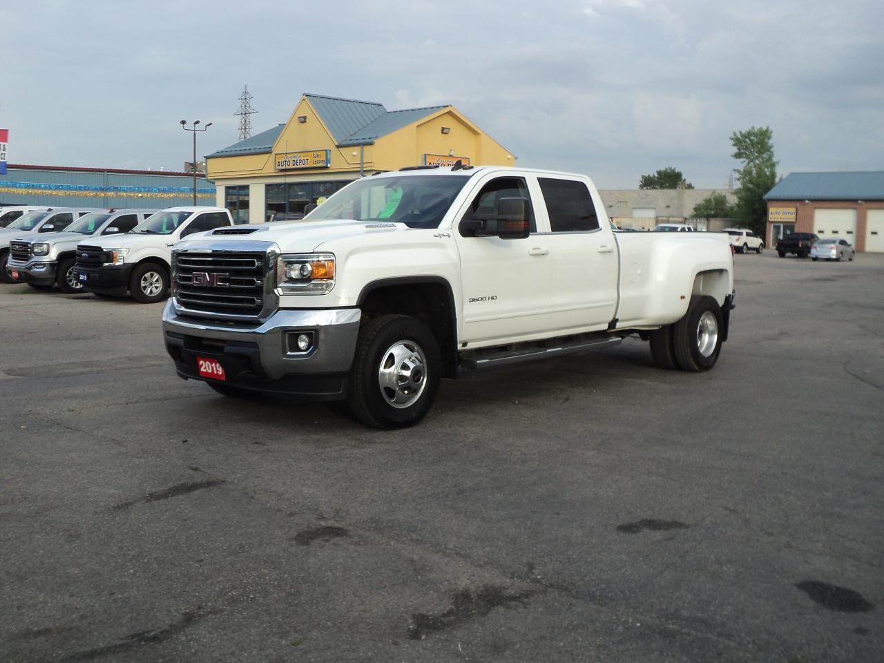 Used 2019 GMC Sierra 3500 HD SLE CrewCab4x4DRW 6.6L8cylDiesel8ftBoxHeatedSea for sale in Brantford, ON