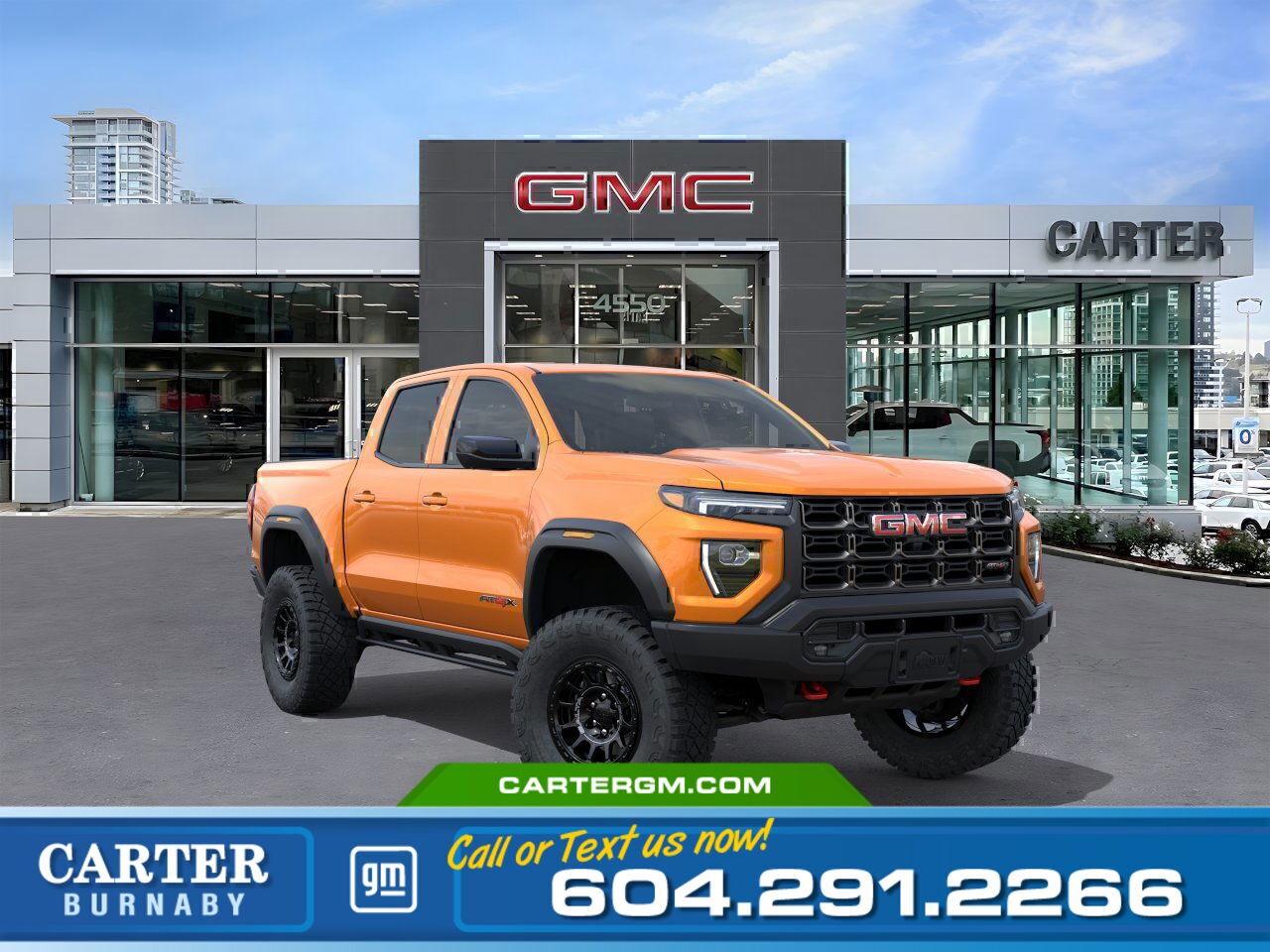 New 2025 GMC Canyon AT4 4WD | 310 HP TURBOMAX ENGINE/TRAILERING SYSTEM for sale in Burnaby, BC
