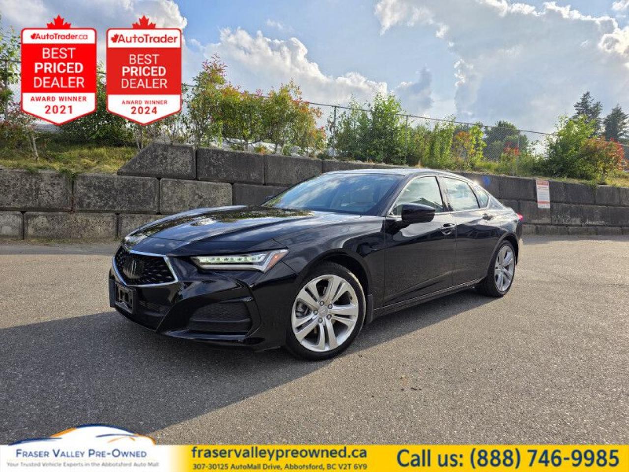Low Mileage, Premium Audio,  Navigation,  Blind Spot Detection,  Sunroof,  Heated Seats!
 
    This Acura TLX combines technology with luxury on a very fine level, giving the driver a feel for refinement and high class opulence. This  2021 Acura TLX is fresh on our lot in Abbotsford. 
 
This Acura TLX is a quality built mid size sedan with plenty of luxury details and a refined ride that challenges even the more expensive rivals within its class. What this TLX represents is modern technology coupled with a crisp exterior design and loads of highly advanced tech options available through the trim range. With such a fun driving dynamic and bold styling, it easily rivals the more luxurious and high class German competition within its segment.This low mileage  sedan has just 34,745 kms. Its  nice in colour  . It has a 10 speed automatic transmission and is powered by a  272HP 2.0L 4 Cylinder Engine.  It may have some remaining factory warranty, please check with dealer for details. 
 
 Our TLXs trim level is Tech SH-AWD Sedan. This Acura TLX is dressed to impress with heated seats, proximity keys, power trunk lid, and remote start. The infotainment system is exactly what you expect with Acura Premium Sound, Android Auto, Apple CarPlay, and Wi-Fi. You can enjoy all this comfort and tech in peace while the car keeps you safe with distance pacing cruise with stop and go, lane keep assist, and collision mitigation. Do it all in style as well with dual chrome exhaust tips, alloy wheels, and a remote operable sunroof. The Tech package adds rain sensing wipers, Acura ELS surround sound, heated steering wheel, voice activated climate control, navigation, parking sensors, and blind spot monitoring. This vehicle has been upgraded with the following features: Premium Audio,  Navigation,  Blind Spot Detection,  Sunroof,  Heated Seats,  Apple Carplay,  Android Auto. 
 
To apply right now for financing use this link : https://www.fraservalleypreowned.ca/abbotsford-car-loan-application-british-columbia
 
 

| Our Quality Guarantee: We maintain the highest standard of quality that is required for a Pre-Owned Dealership to operate in an Auto Mall. We provide an independent 360-degree inspection report through licensed 3rd Party mechanic shops. Thus, our customers can rest assured each vehicle will be a reliable, and responsible purchase.  |  Purchase Disclaimer: Your selected vehicle may have a differing finance and cash prices. When viewing our vehicles on third party  marketplaces, please click over to our website to verify the correct price for the vehicle. The Sale Price on third party websites will always reflect the Finance Price of our vehicles. If you are making a Cash Purchase, please refer to our website for the Cash Price of the vehicle.  | All prices are subject to and do not include, a $995 Finance Fee, and a $995 Document Fee.   These fees as well as taxes, are included in all listed listed payment quotes. Please speak with Dealer for full details and exact numbers.  o~o